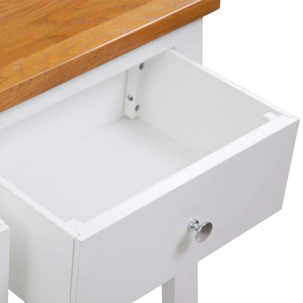 Industrial Sofa Table with Drawers & Storage Shelf - 32.7
