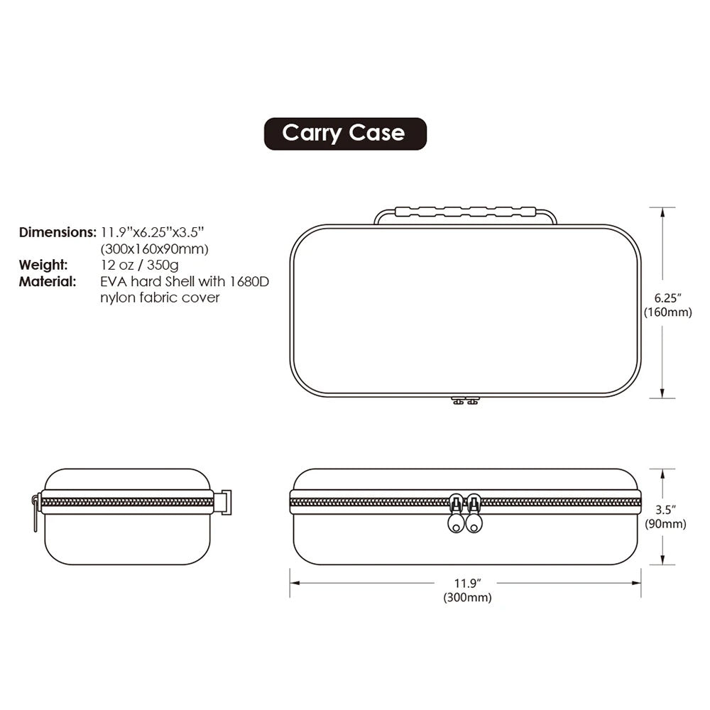 Skull & Co. MaxCarry Case for Nintendo Switch GripCase Crystal - Protective Hard Shell Travel Case with Storage for Switch Console & Accessories - Perfect for Gaming On The Go & Travel Protection