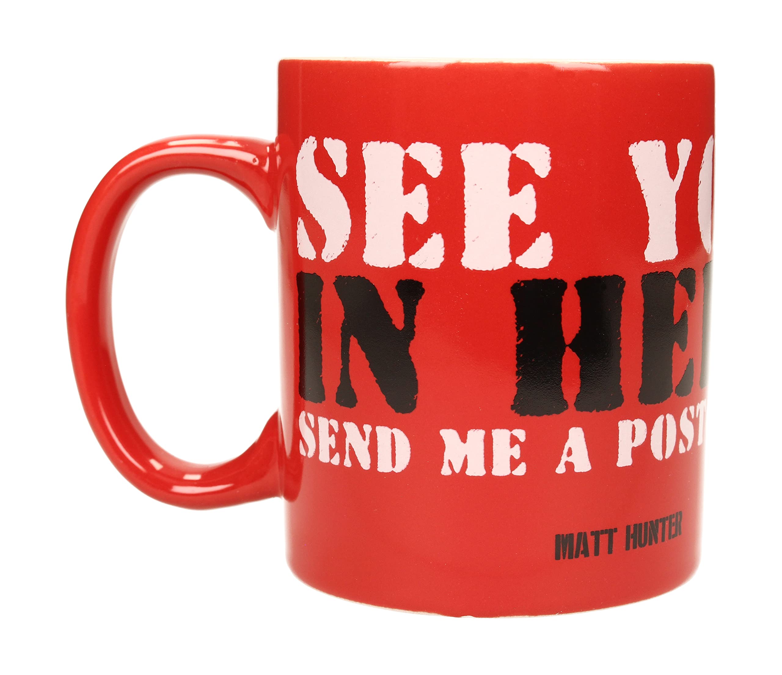 Chuck Norris Funny Coffee Mug - 'See You in Hell' Novelty Ceramic Cup - Perfect for Office Gifts, Man Cave Decor & Coffee Lovers