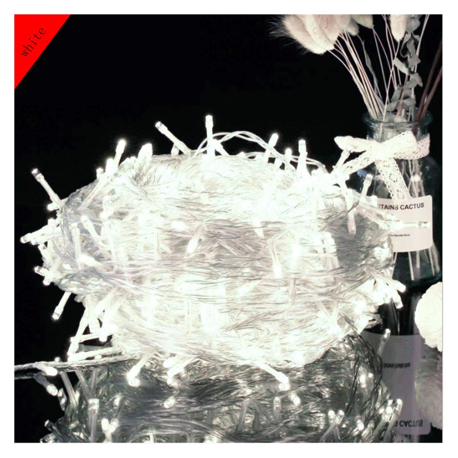 LIUPENGWEI Waterproof LED String Lights 10M-600M (100-6000 LEDs) - 8 Lighting Modes IP65 Outdoor/Indoor Fairy Rope Lights for Christmas, Wedding, Party, Ceiling, Garden Wall & Halloween Decorations - Perfect for Home, Backyard, Patio and Holiday Events