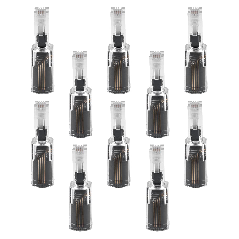 10 Pack Power Gear Telephone Cord Detangler - Tangle-Free 360° Rotation for Landline Phone Handset - Compatible with All Brands (Black, Model 52230) - Perfect for Home & Office Use - Organize Desk & Prevent Cord Mess