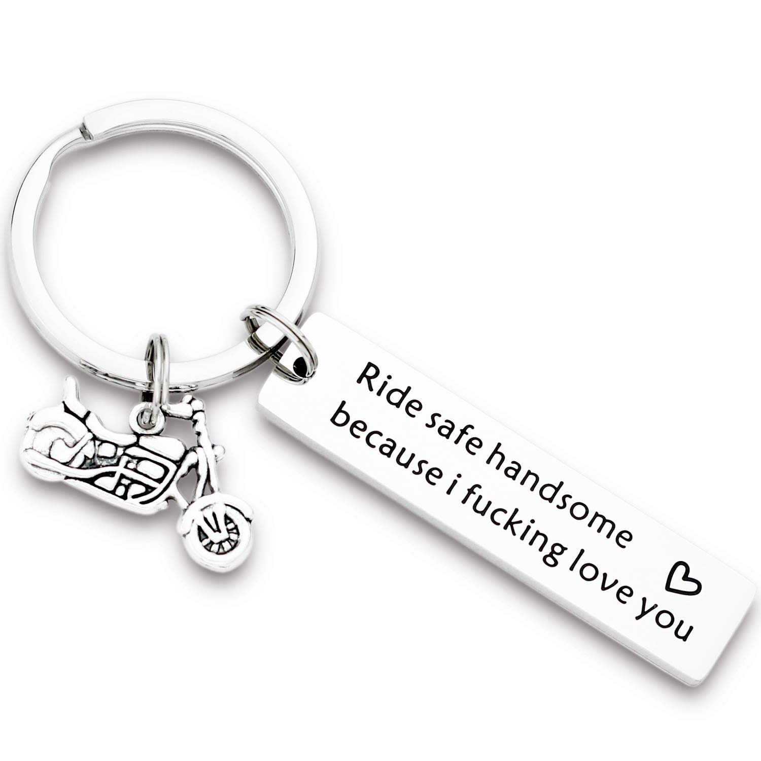 Motorcycle Keychain Jewelry Gift - Ride Safe Biker Accessory for Men