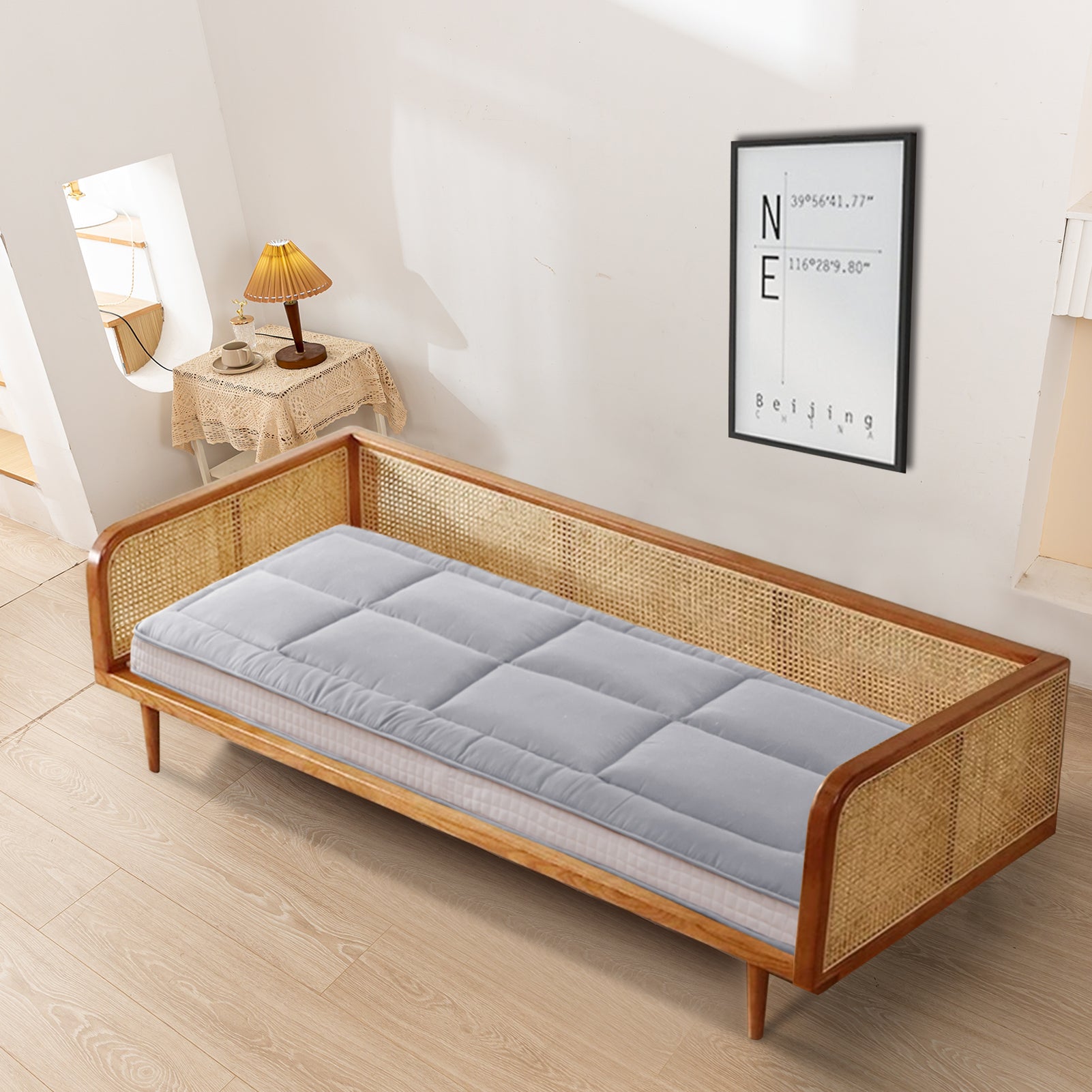 MAXYOYO 32 x 75 Inch Cot Size Futon Mattress - Foldable Floor Mattress, Tatami Mat for Guest Bed, Camping & Home Decor | Comfortable & Space-Saving Sleeping Solution