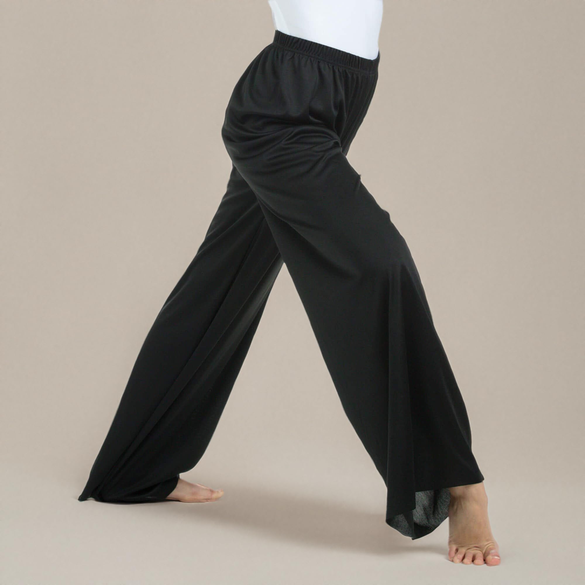 Danzcue Stretch Pull-On Unisex Dance Pants - Comfortable & Breathable for Ballet, Jazz, Yoga & Fitness Practice