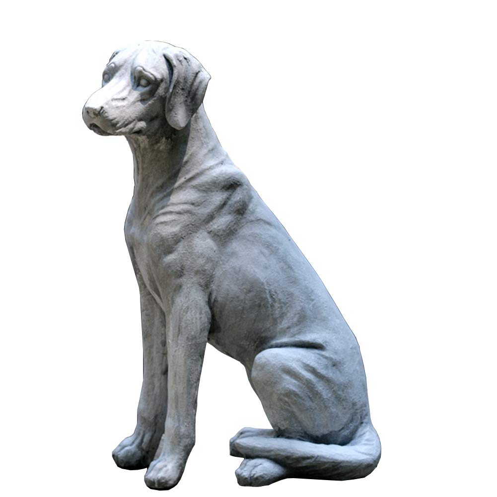 Vintage Large Garden Dog Statue - Realistic Animal Sculpture for Outdoor & Indoor Decor - Perfect for Courtyard, Patio, Lawn or Home Decoration