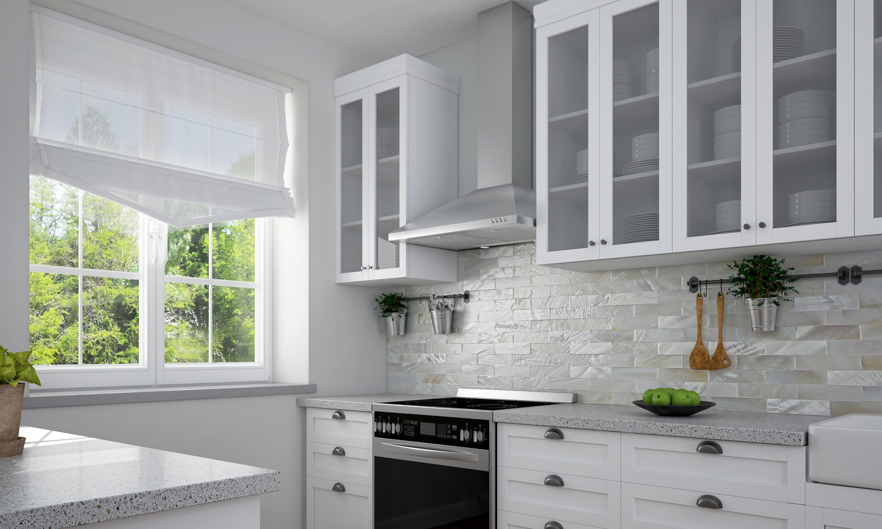 30 Inch Pyramid Stainless Steel Range Hood - Powerful Kitchen Ventilation for Stove, Cooktop & Gas Range - Perfect for Modern & Farmhouse Kitchens