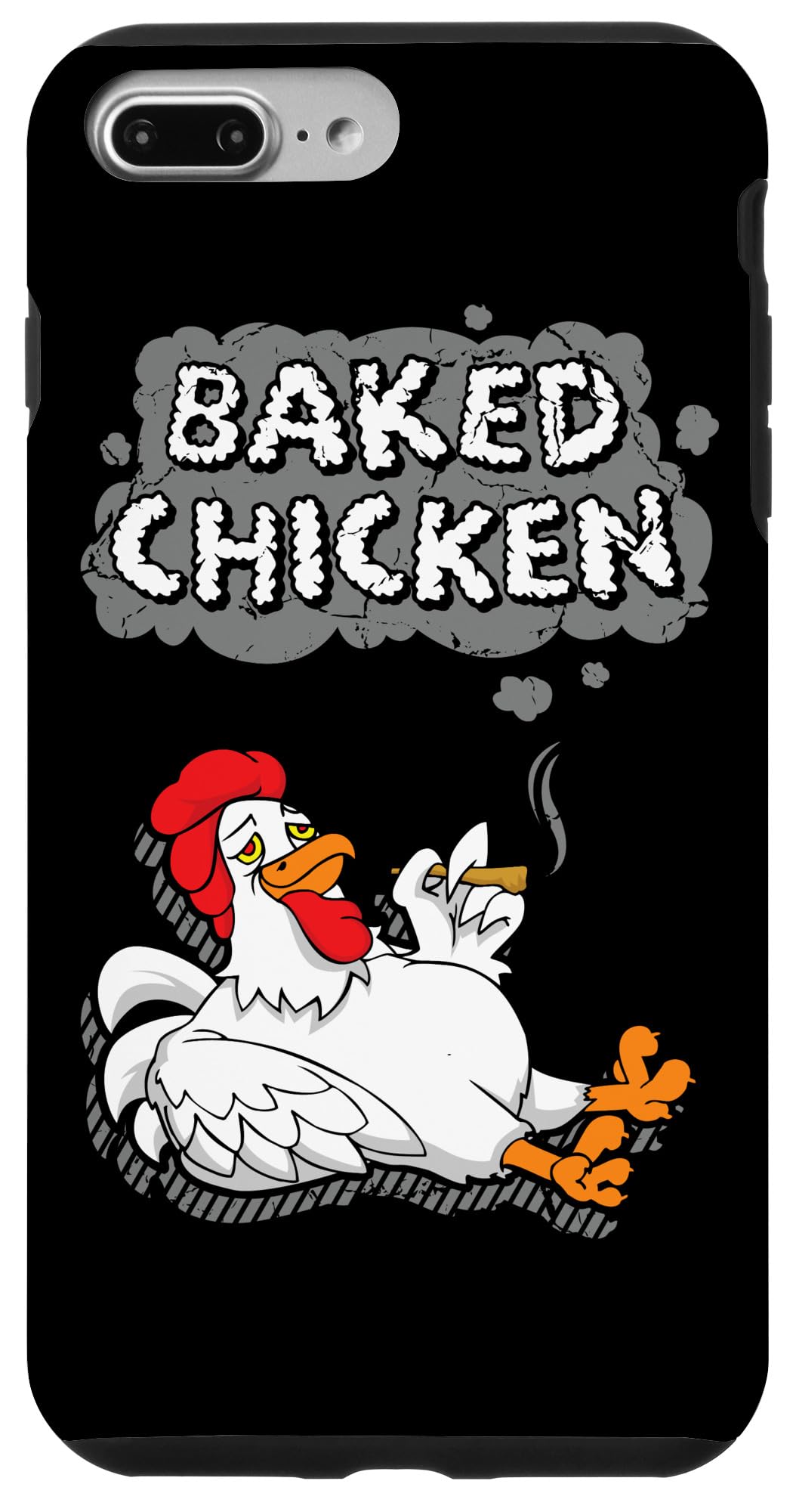 iPhone 7 Plus/8 Plus Baked Chicken Weed Smoking Marijuana THC CBD Cannabis Stoner Case - Durable Protective Phone Cover for Stoners & Cannabis Enthusiasts - Perfect for 420 Celebrations, Smoke Sessions & Music Festivals