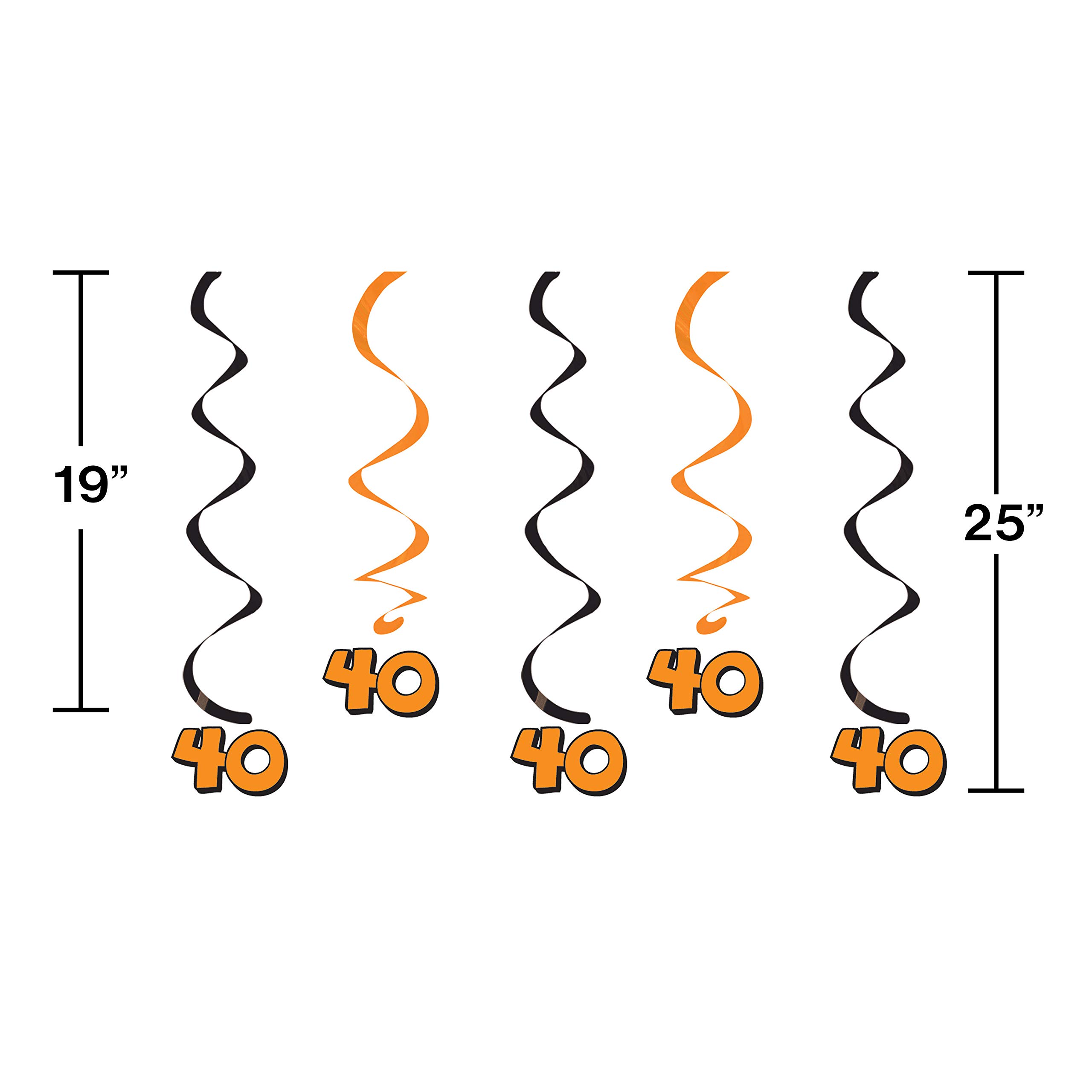 Creative Converting Halloween Party Supplies - Black & Orange Decorations for Spooky Themed Parties, Home Decor, and Events