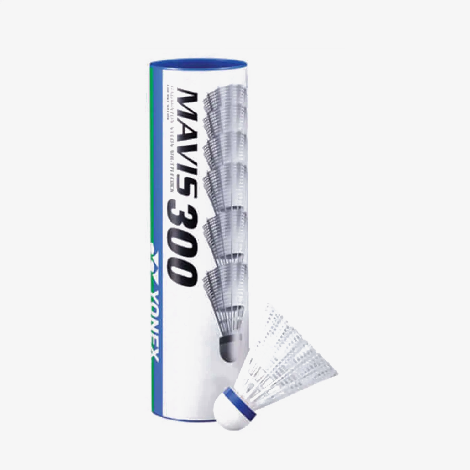 Yonex Mavis 300 Nylon Badminton Shuttlecocks - Medium Speed, White - Perfect for Training, Recreational Play & Club Matches