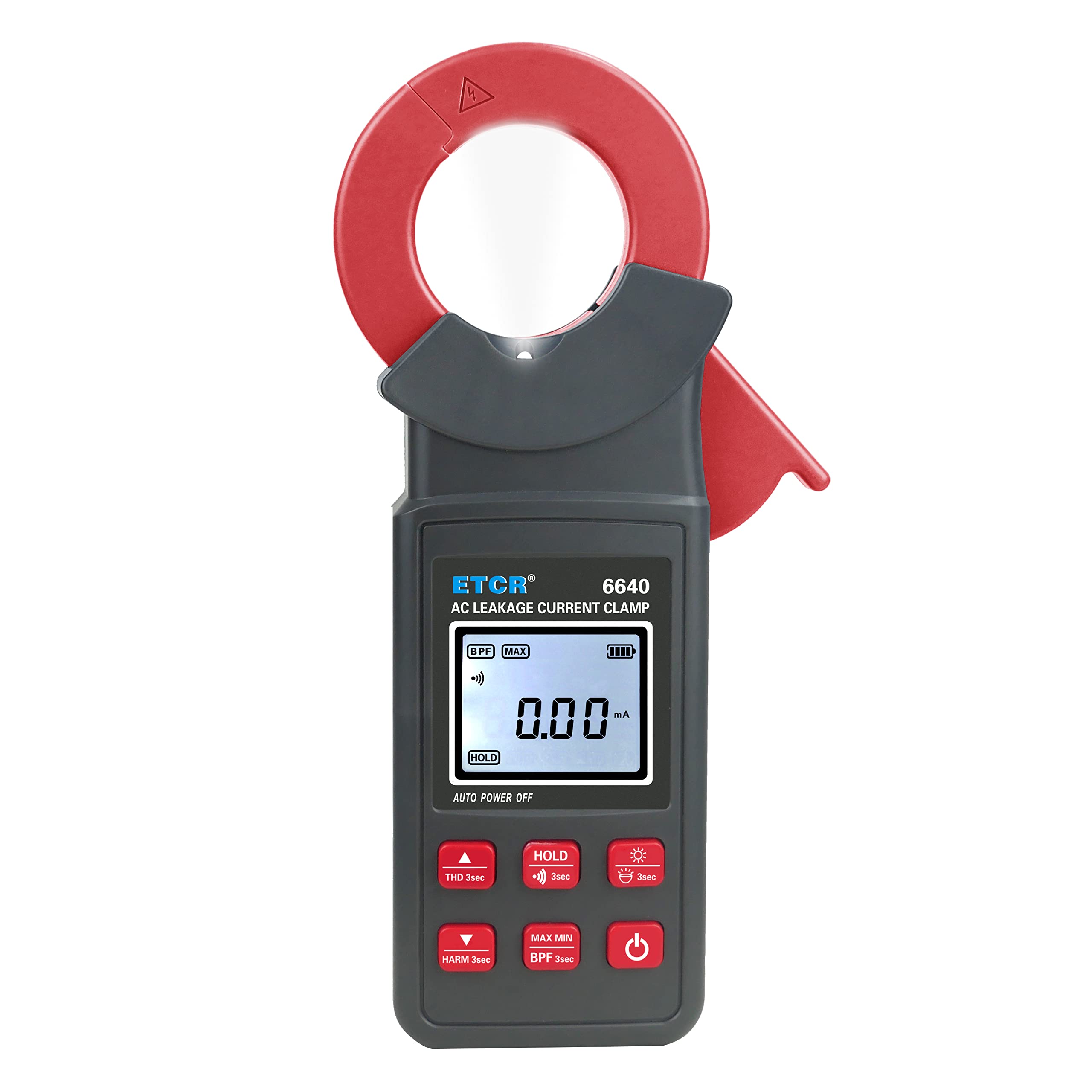 ETCR6640 Digital Clamp Leakage Current Meter - High Accuracy AC Leakage Tester for Electrical Safety Testing | Perfect for HVAC, Industrial Equipment & Home Appliance Maintenance