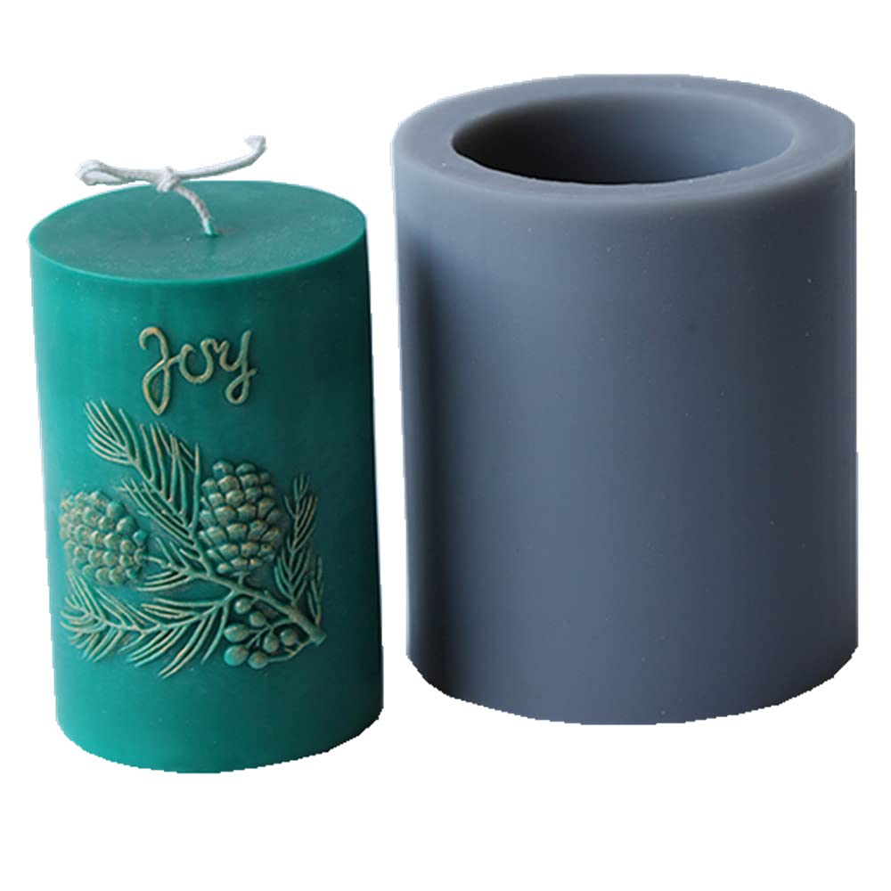 Premium Silicone Cylinder Candle Mold for DIY Candle Making - Easy Demold, Reusable Wax & Soap Molds for Aromatherapy, Home Decor, and Gift Making - Perfect for Holidays, Weddings, and Relaxation