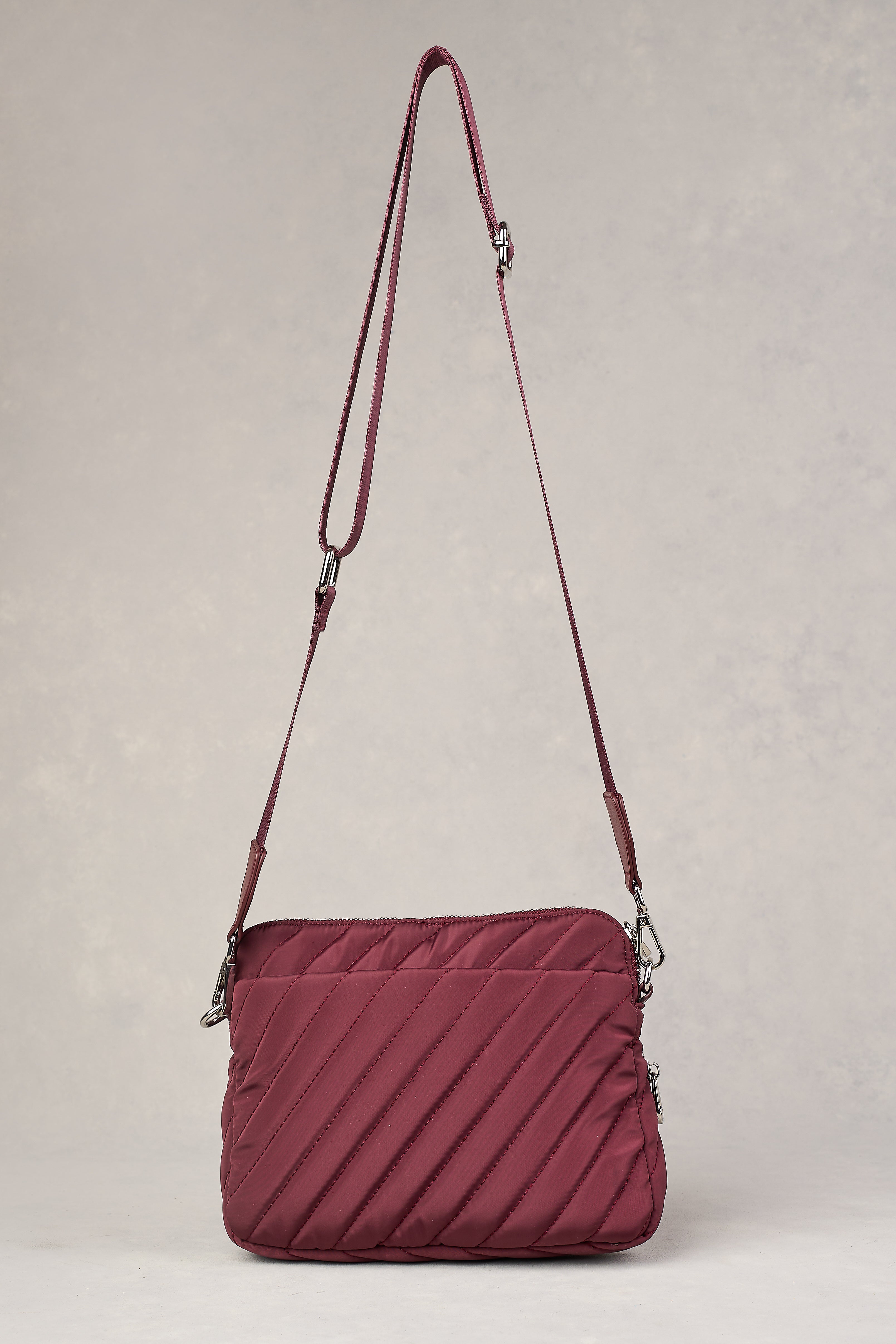 Manon Quilted Crossbody Bag for Women - Stylish Merlot Leather Purse with Adjustable Strap, Perfect for Work, Travel & Everyday Use