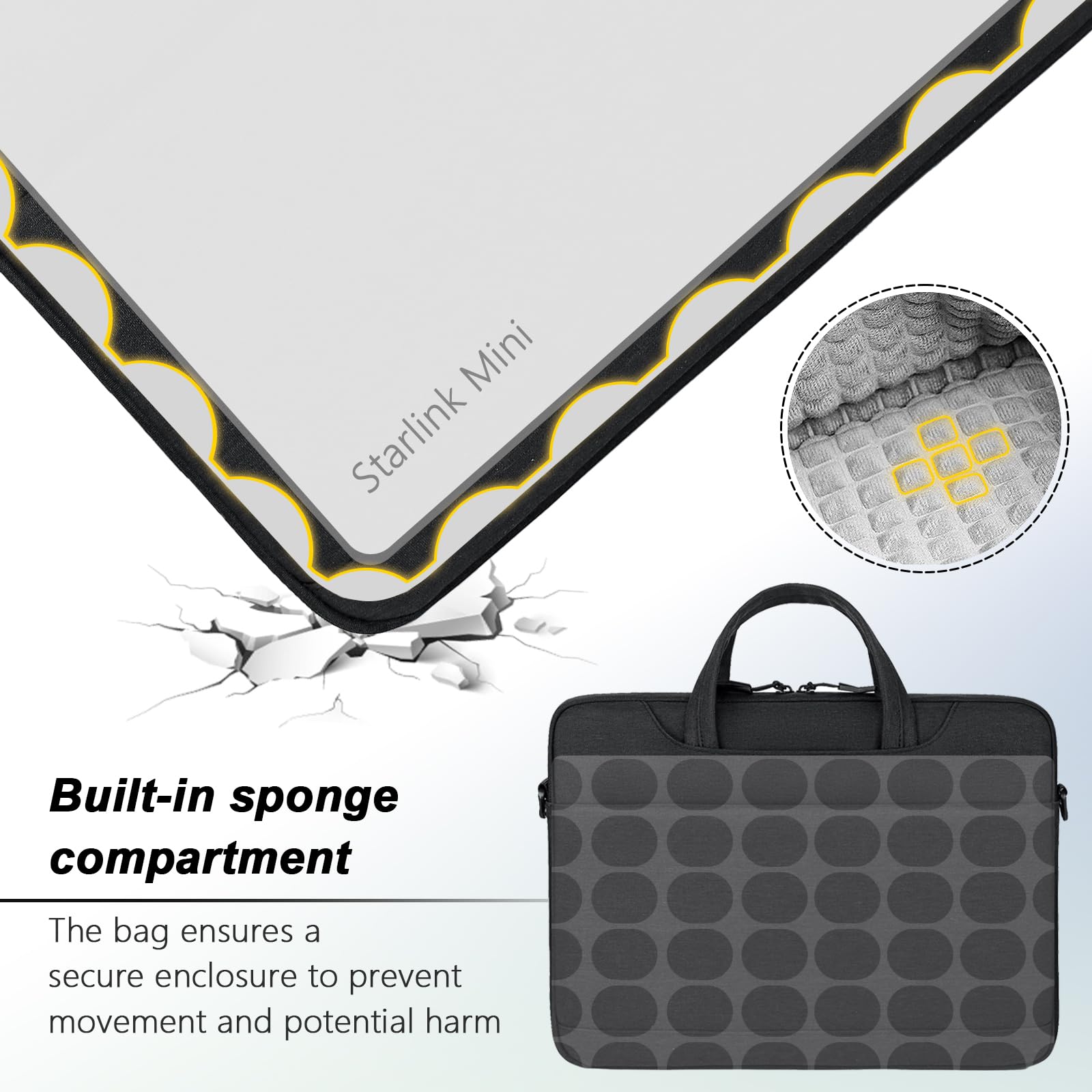 Lymorexan Hard Protective Case for Starlink Mini Dish Kit - Shockproof Travel Storage with Custom Cut Foam - Perfect for Camping, RV Trips & Outdoor Satellite Internet Use