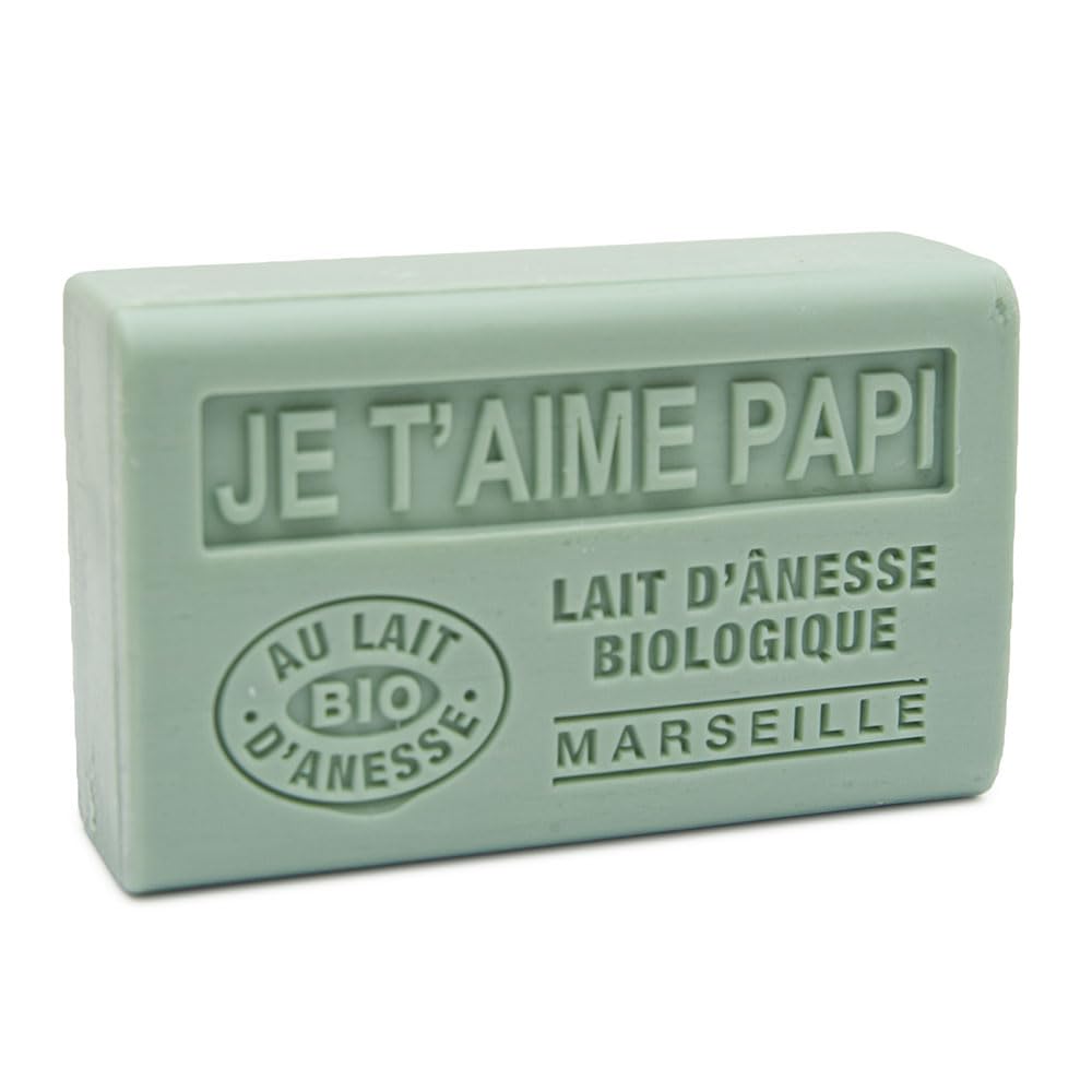 Provence Marseille Soap Bar with Fresh Organic Donkey Milk - Grandfather Scented French Handmade Soap - 125g for Skin Care & Gift - Perfect for Sensitive Skin, Luxury Bathing, and Spa Relaxation