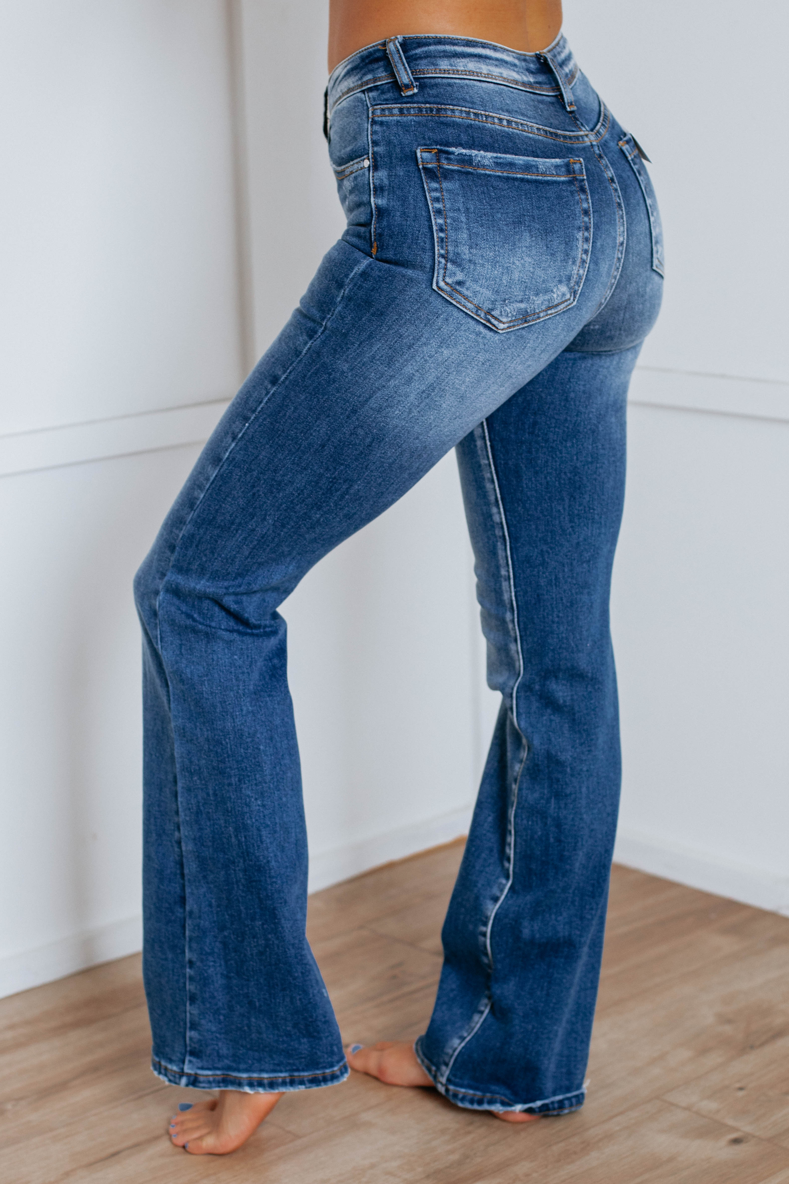 Asher Risen Dark Wash Jeans for Men - Slim Fit Stretch Denim Pants - Perfect for Casual Wear, Office & Night Out
