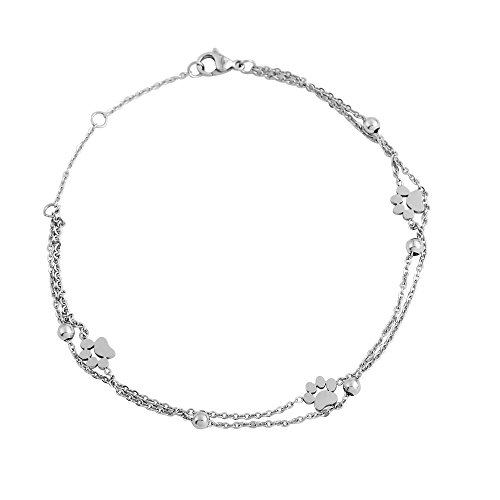 Silver Dog Paw with Chain