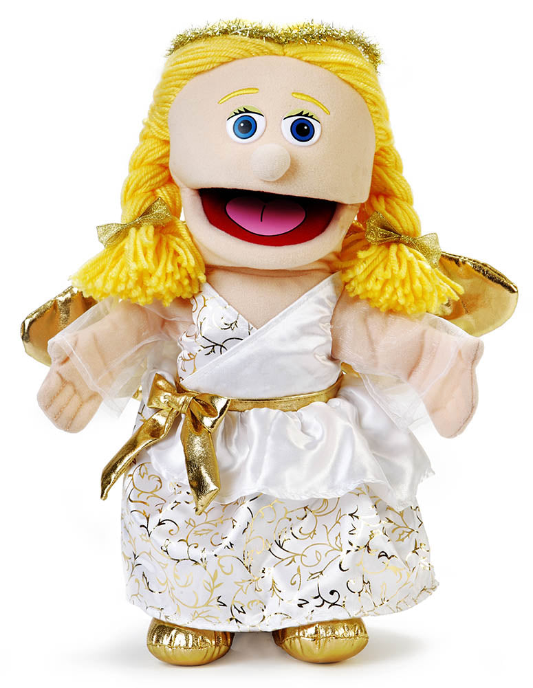 Joy the Angel 36cm Small Hand Puppet - Soft Plush Interactive Puppet Toy for Kids, Storytelling & Role Play (Code 24) | Perfect for Classroom Activities, Birthday Gifts & Imaginative Play