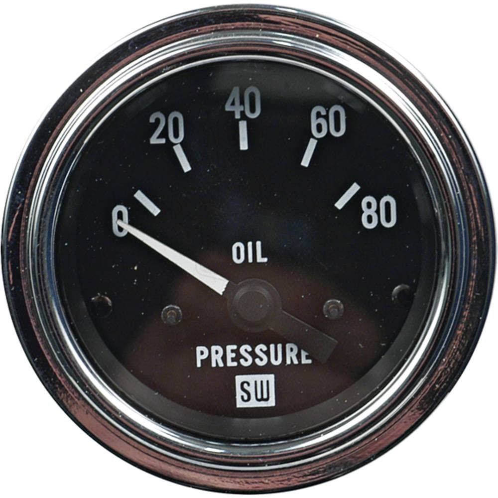 Stewart Warner SWI-82113-JN Oil Pressure Gauge for Automotive & Marine Engines - Accurate Engine Monitoring for Trucks, Boats, and Heavy Equipment