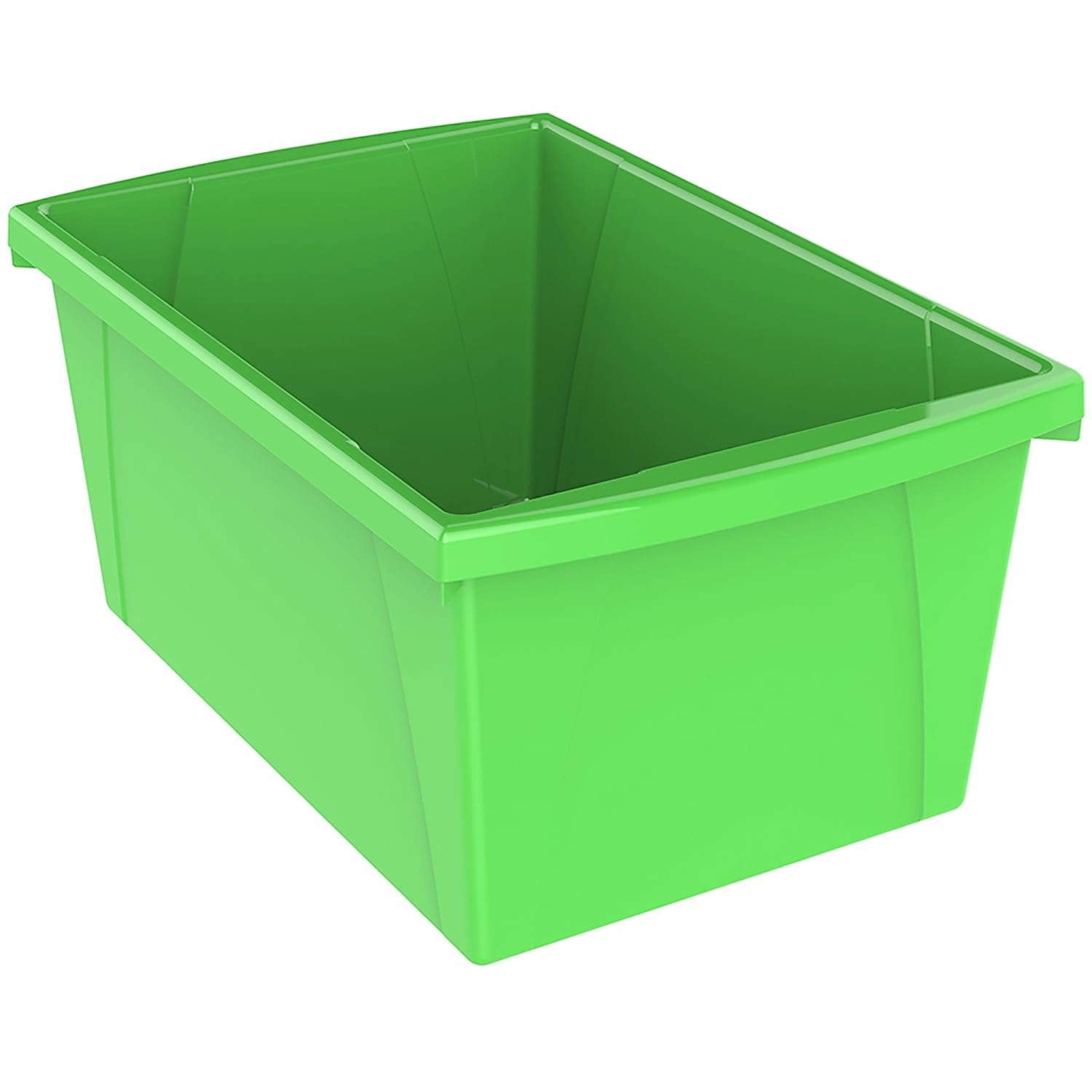 Storex 5.5 Gallon Plastic Storage Bin - Durable Classroom Organizer for Books, School Supplies & Toys (Green, 1-Pack) - Perfect for Classroom Organization, Home Storage & Kids' Room