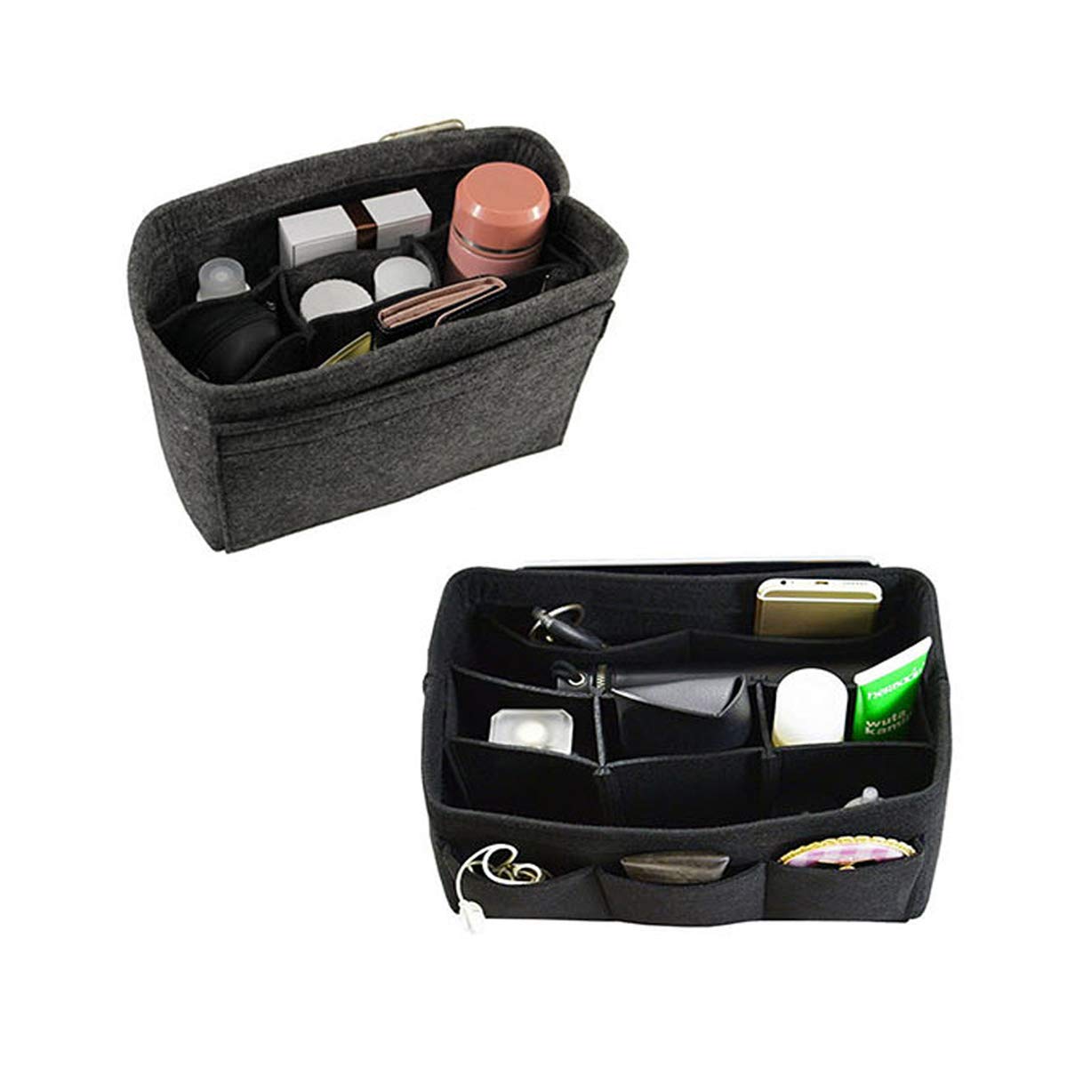 Seven Wolves Purse Organizer Insert - 2 Pack Premium Handbag Organizers for Women, Black | Perfect for Tote Bags, Travel & Everyday Use