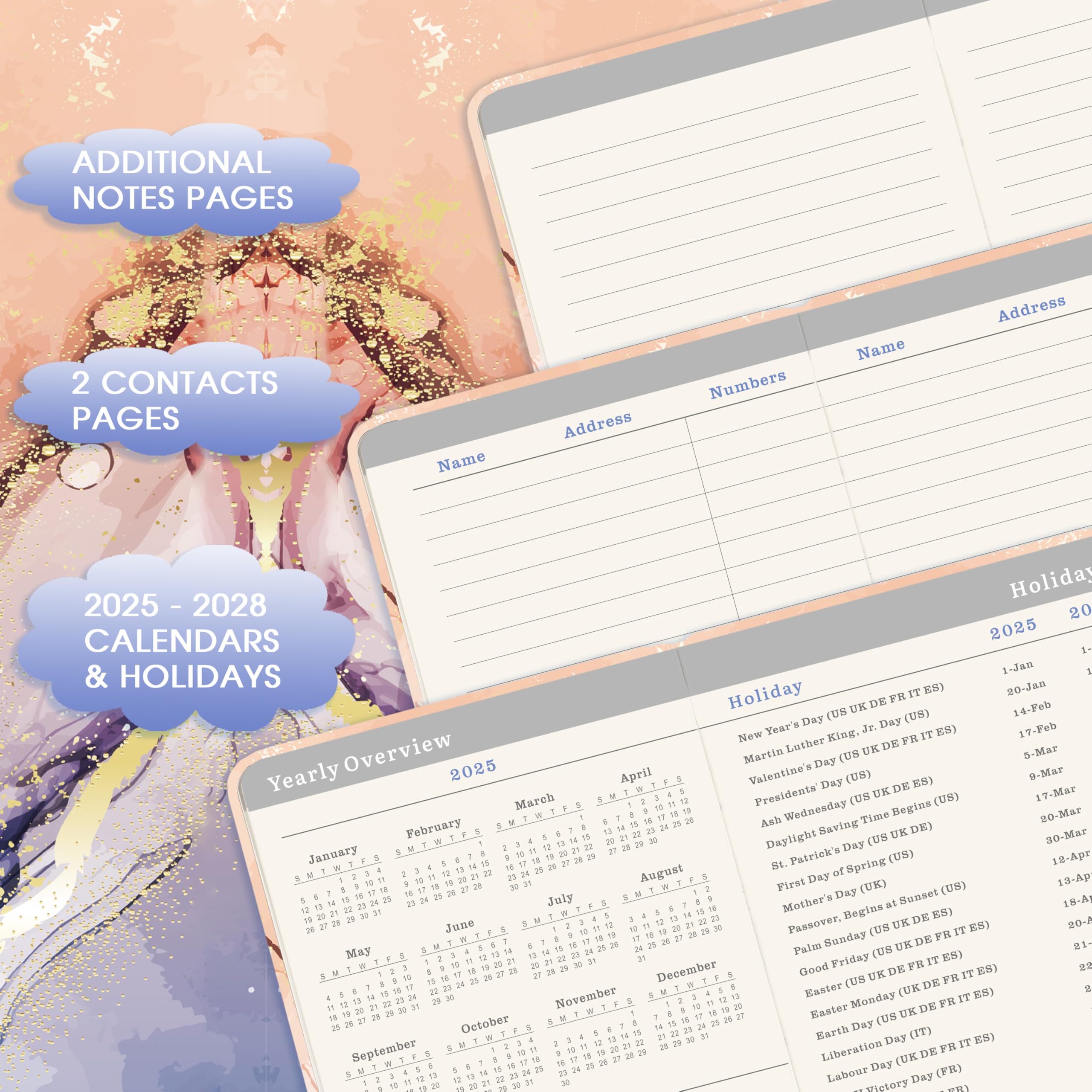 2025-2028 Pocket Planner Calendar - 3 Year Monthly Organizer (July 2025-June 2028) | 4