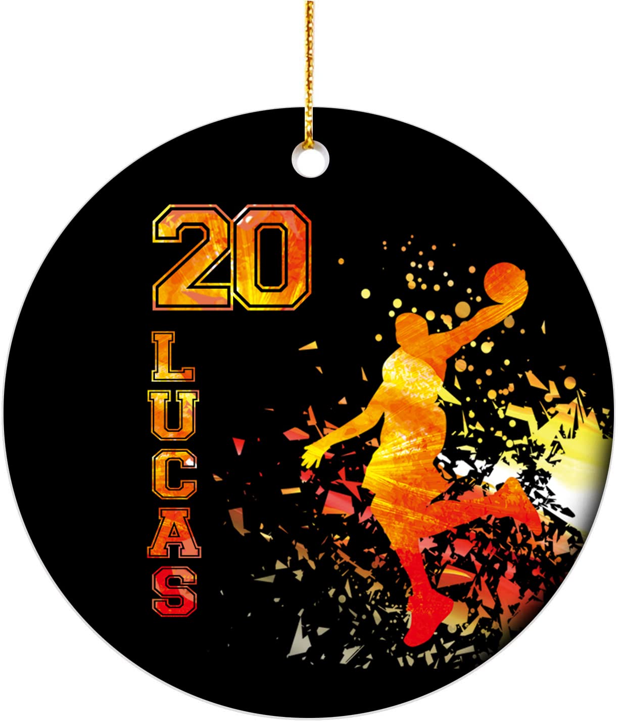 Personalized Basketball Christmas Ornaments for Boys - Custom Sports Player Tree Decor for Basketball Lovers & Athletes - Perfect Gift for Coaches, Players & Fans - Great for Holiday Decor, Team Parties & Sports Memorabilia