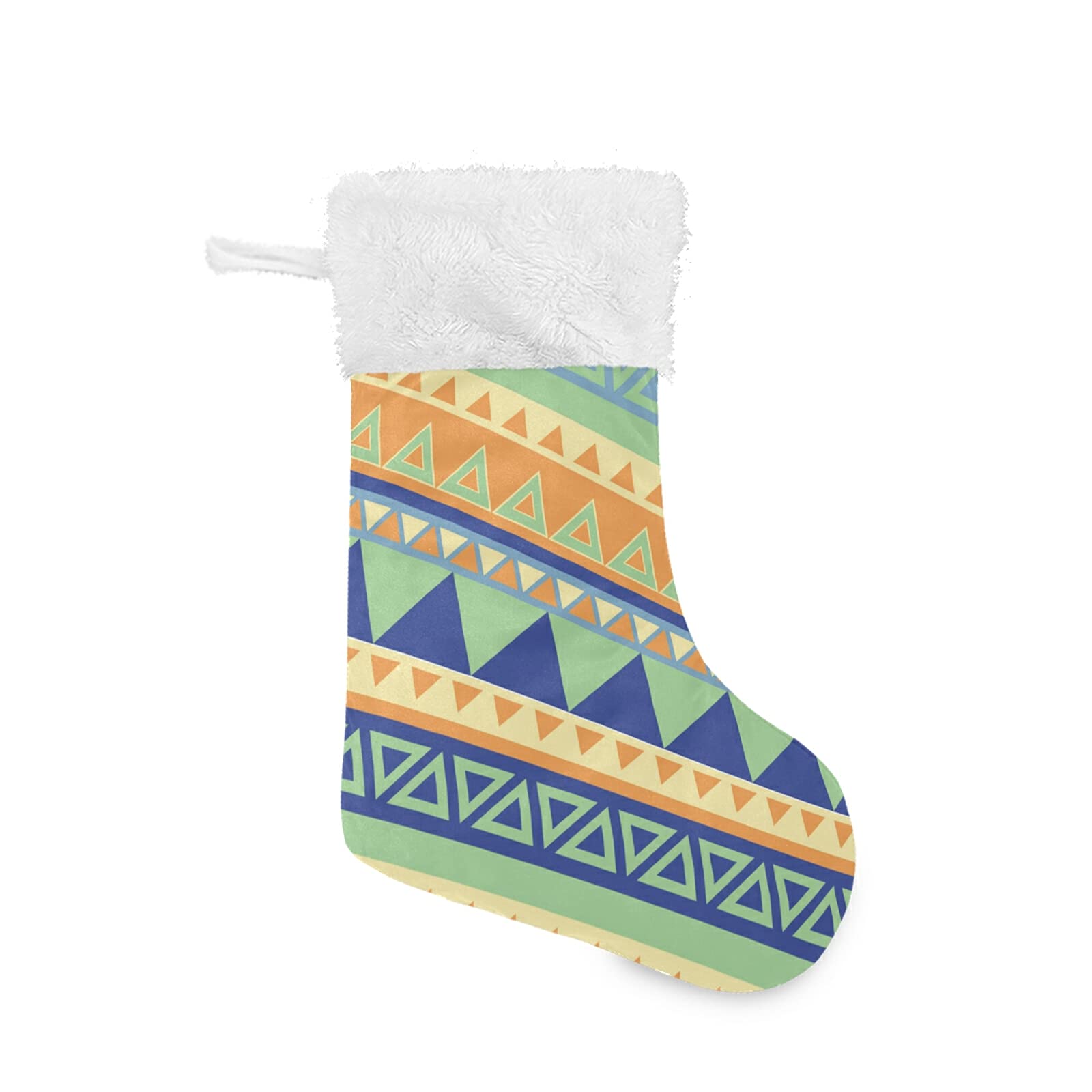 **Bohemian Faux Fur Christmas Stockings - 17