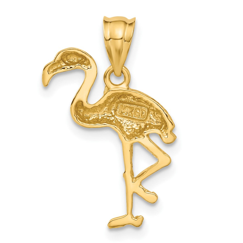 Gold Flamingo Pendant Necklace - Elegant 18K Gold Plated Jewelry Gift for Women | Model C2559 | Perfect for Parties, Weddings & Everyday Fashion