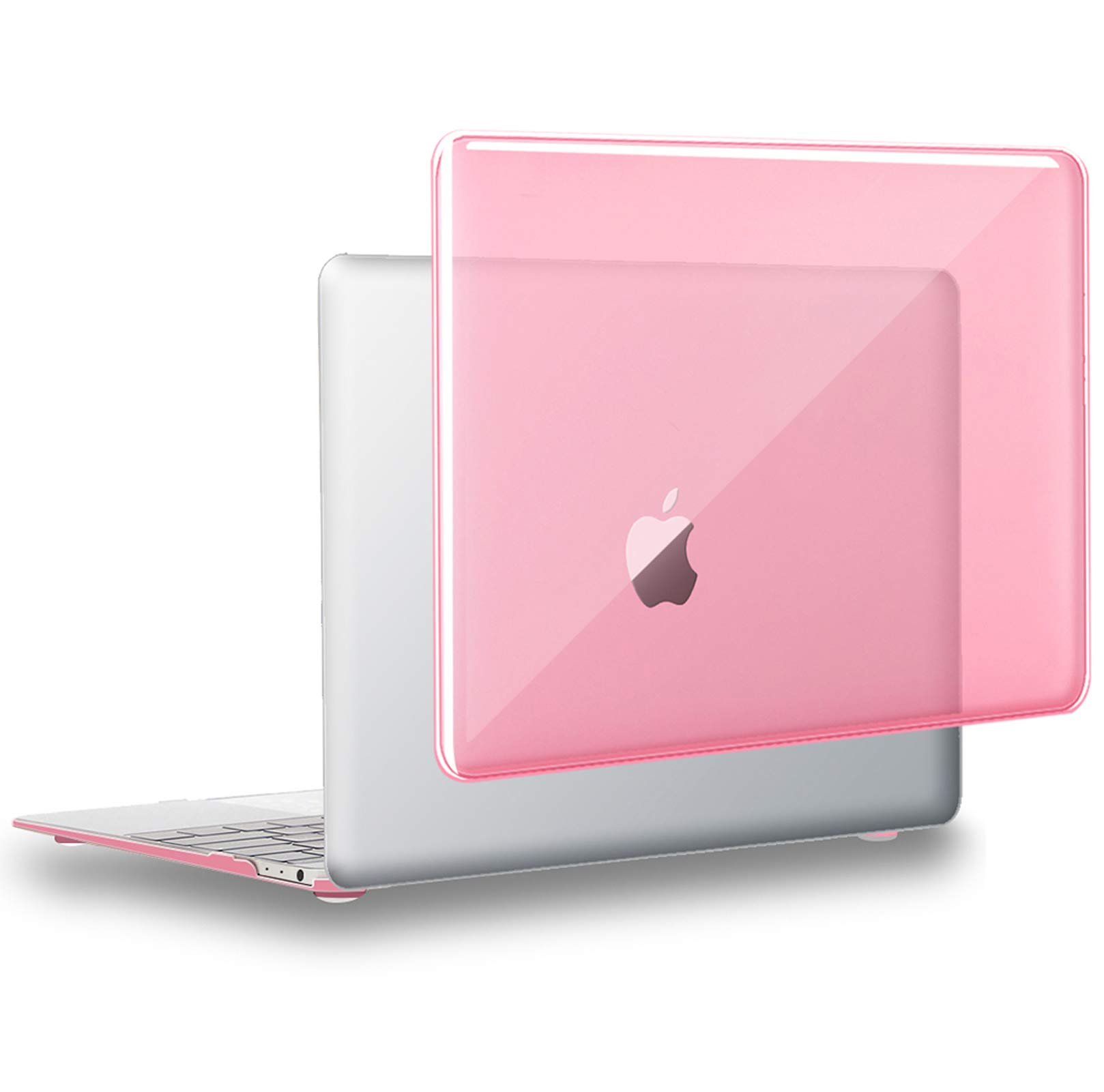 UESWILL Clear Hard Shell Case for MacBook 12-inch Retina Display (A1534) - Pink | Protective Cover | Lightweight & Scratch-Resistant | Perfect for Work, Travel & School