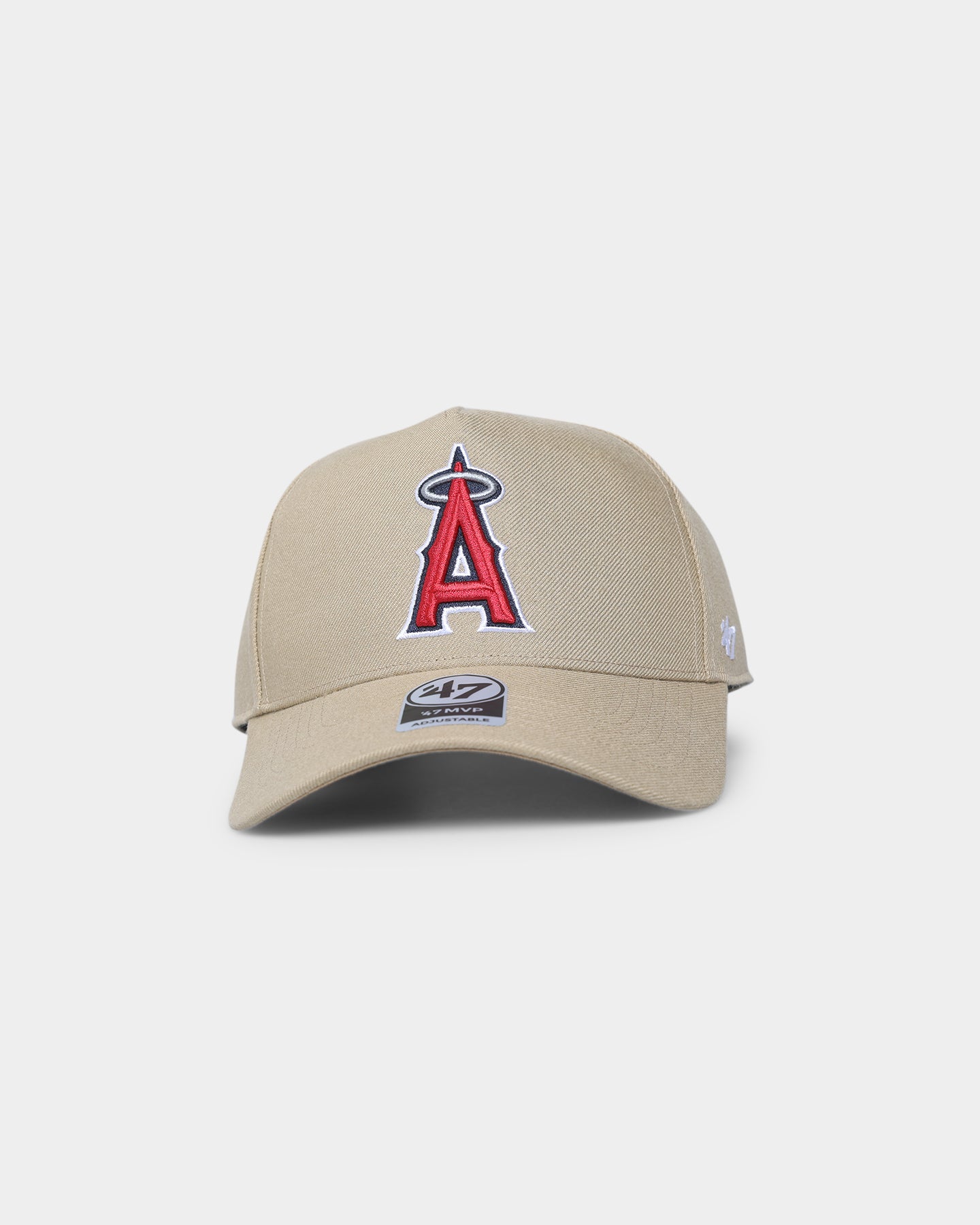 47 Brand Los Angeles Angels Replica MVP DT Snapback Khaki Hat - Official MLB Baseball Cap for Men & Women - Perfect for Games, Tailgating & Fan Collections