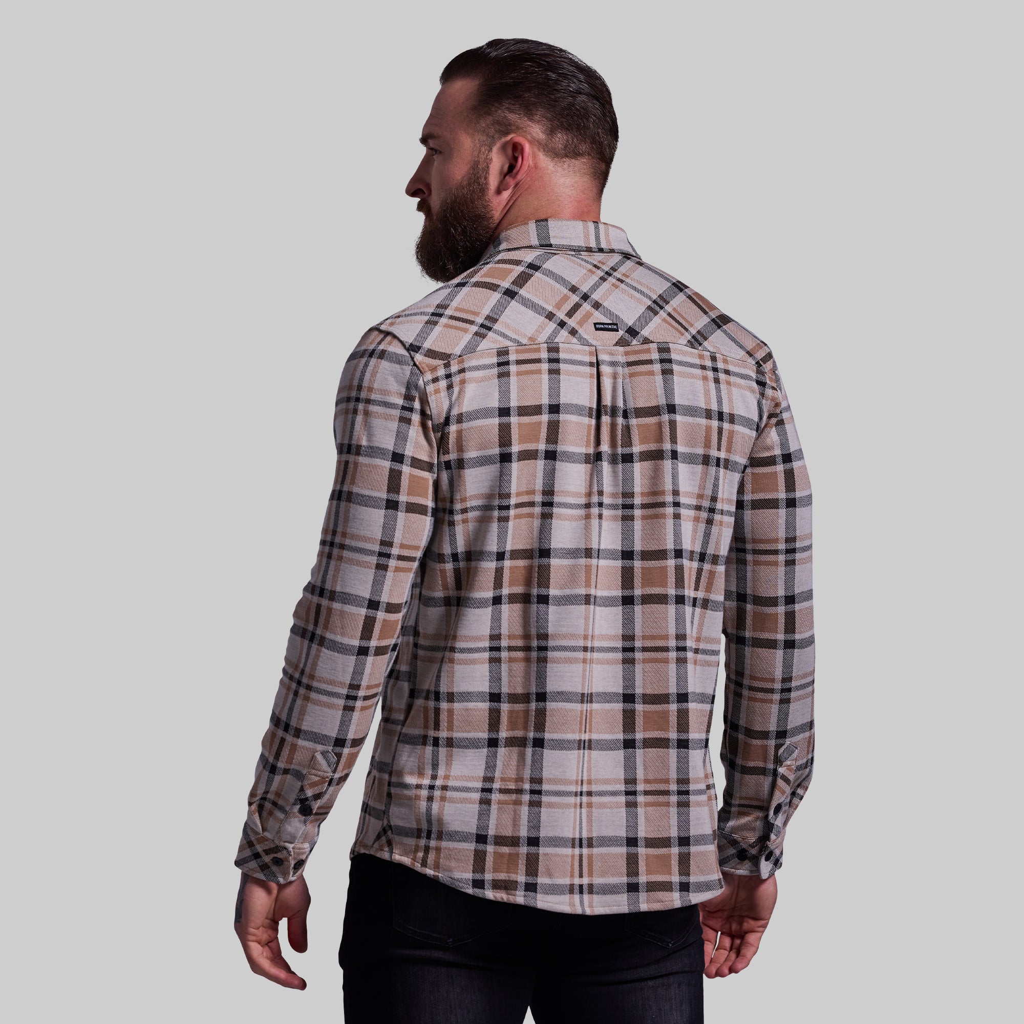 Premium Stretchy Flannel Shirt for Men - Comfortable & Durable Brushwood Plaid - Perfect for Outdoor Adventures, Camping, and Casual Wear