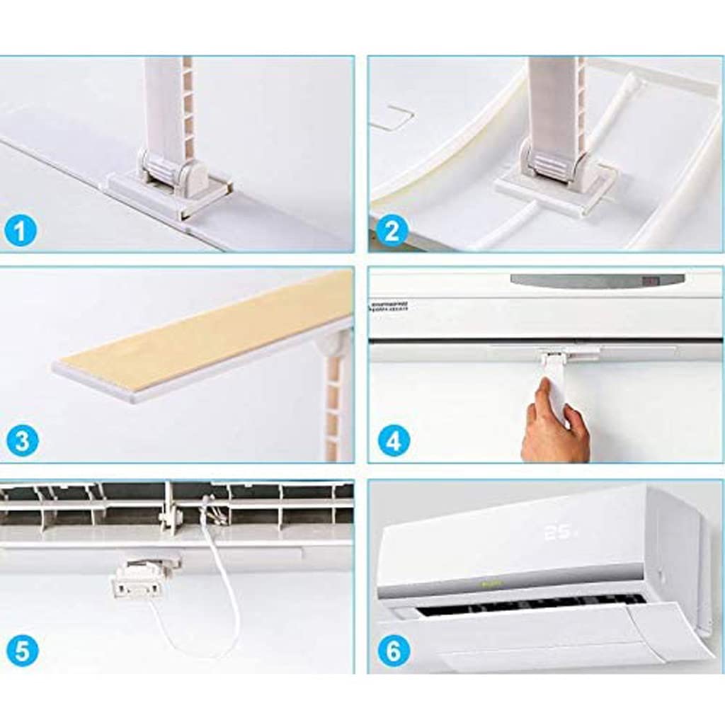Adjustable Retractable Air Conditioner Wind Deflector Shield - Anti Direct Blow Cover & Wind Guide Baffle for Home & Office AC Units | Perfect for Bedrooms, Living Rooms & Workspaces