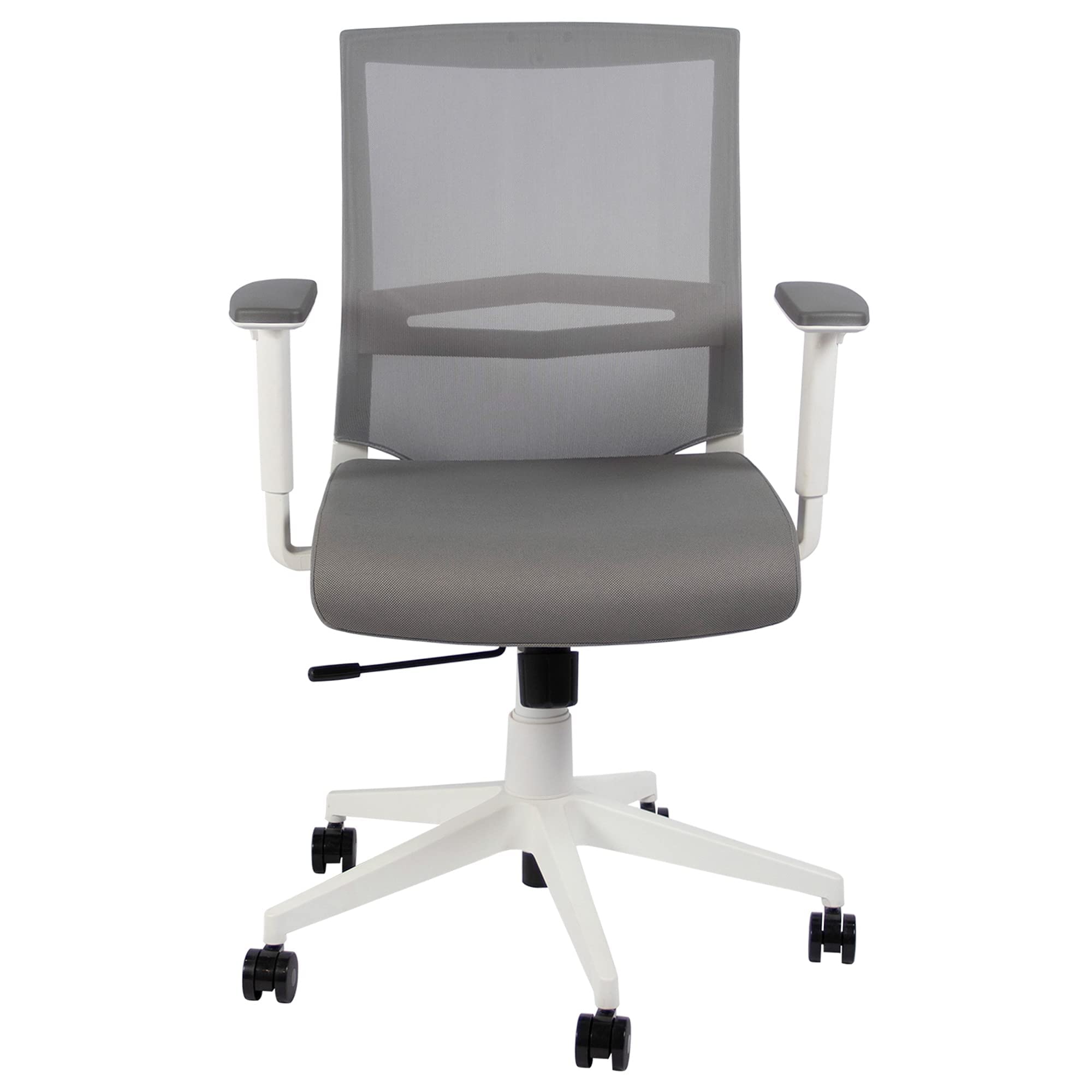 Compel Derby Mid Back Adjustable Ergonomic Mesh Office Chair with Seat Slider - Breathable Computer Task Chair for Home & Office Workspace - White