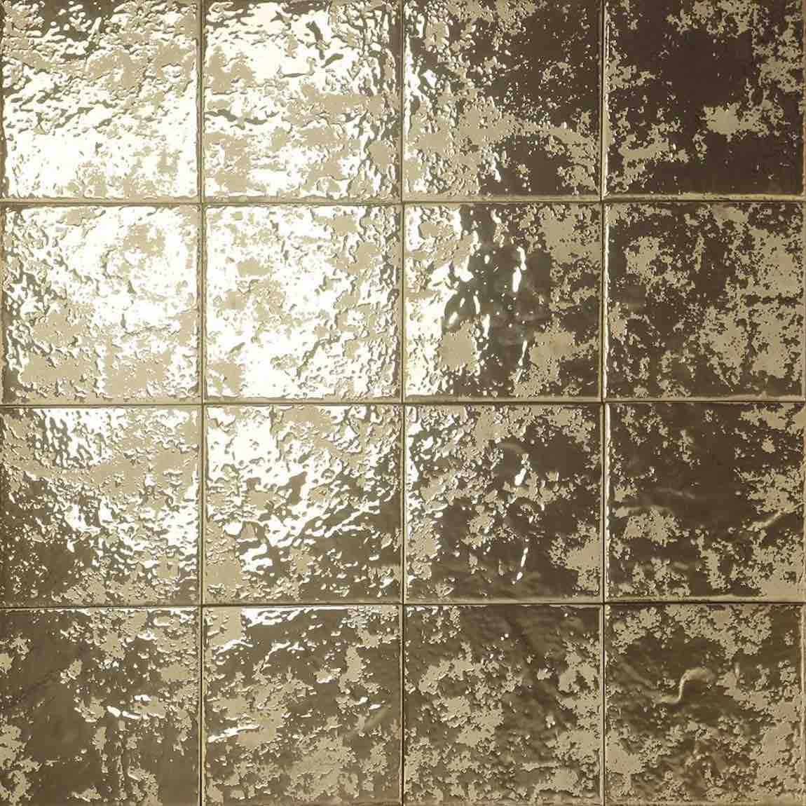 Golden Waters Porcelain Tile 6x6 Bright - Premium Ceramic Floor and Wall Tiles for Bathroom, Kitchen, and Backsplash Renovation