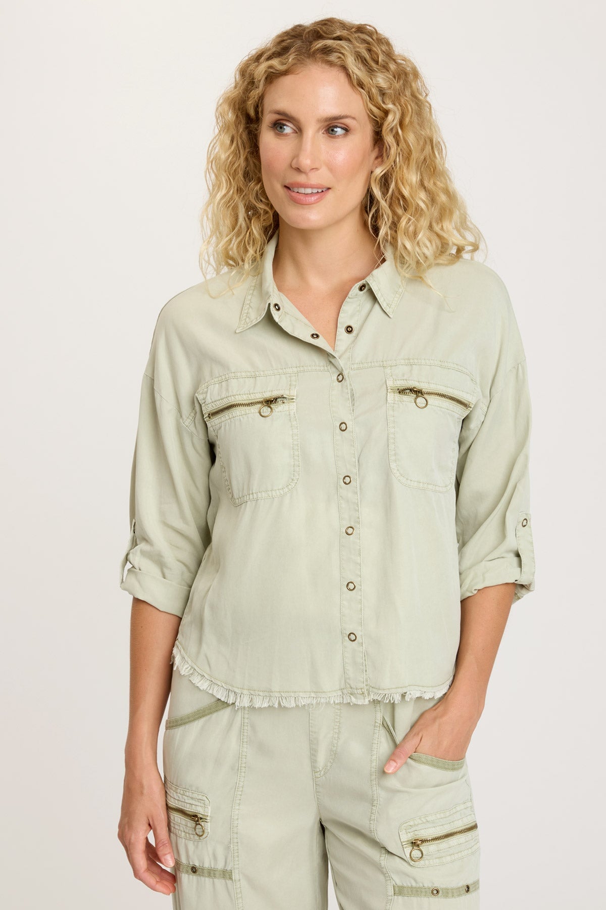 Kapp Button Up Shirt - Limescent Pigment Dye Casual Men's Top | Perfect for Summer Outings & Beach Vacations