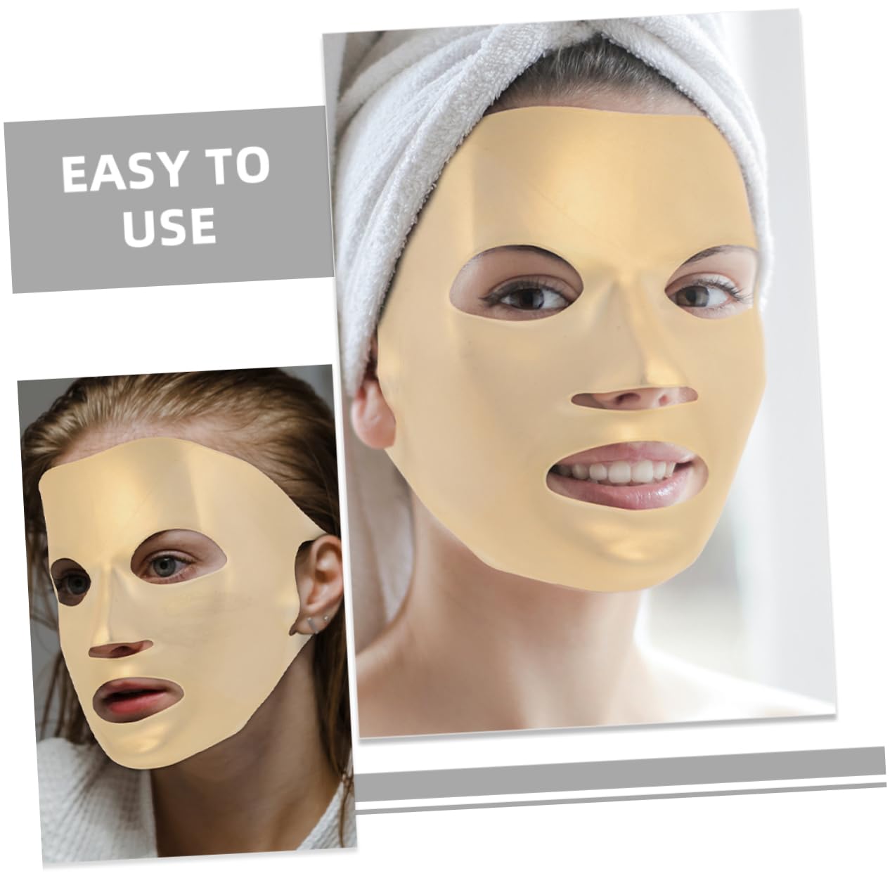 6-Piece Reusable Facial Mask Set - Sleep, Forehead, Lip & Brow Collagen Skincare Mask for Overnight Beauty Treatment | Hydrating Jelly Face Cover for Nighttime Skin Care Routine