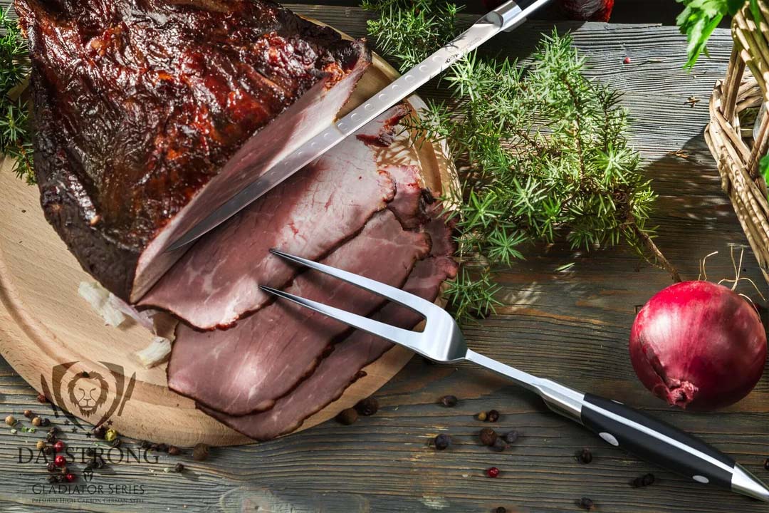 Premium Dalstrong Gladiator Series 9-Piece Carving Knife & Fork Set | NSF Certified | High-Quality Stainless Steel | Perfect for Holiday Roasts, BBQ, and Fine Dining