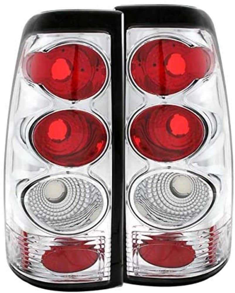 ANZO USA 211023 Chrome Euro Style LED Tail Lights - Clear Lens for BMW 3 Series E46 - Enhances Visibility & Style for Night Driving & Car Shows