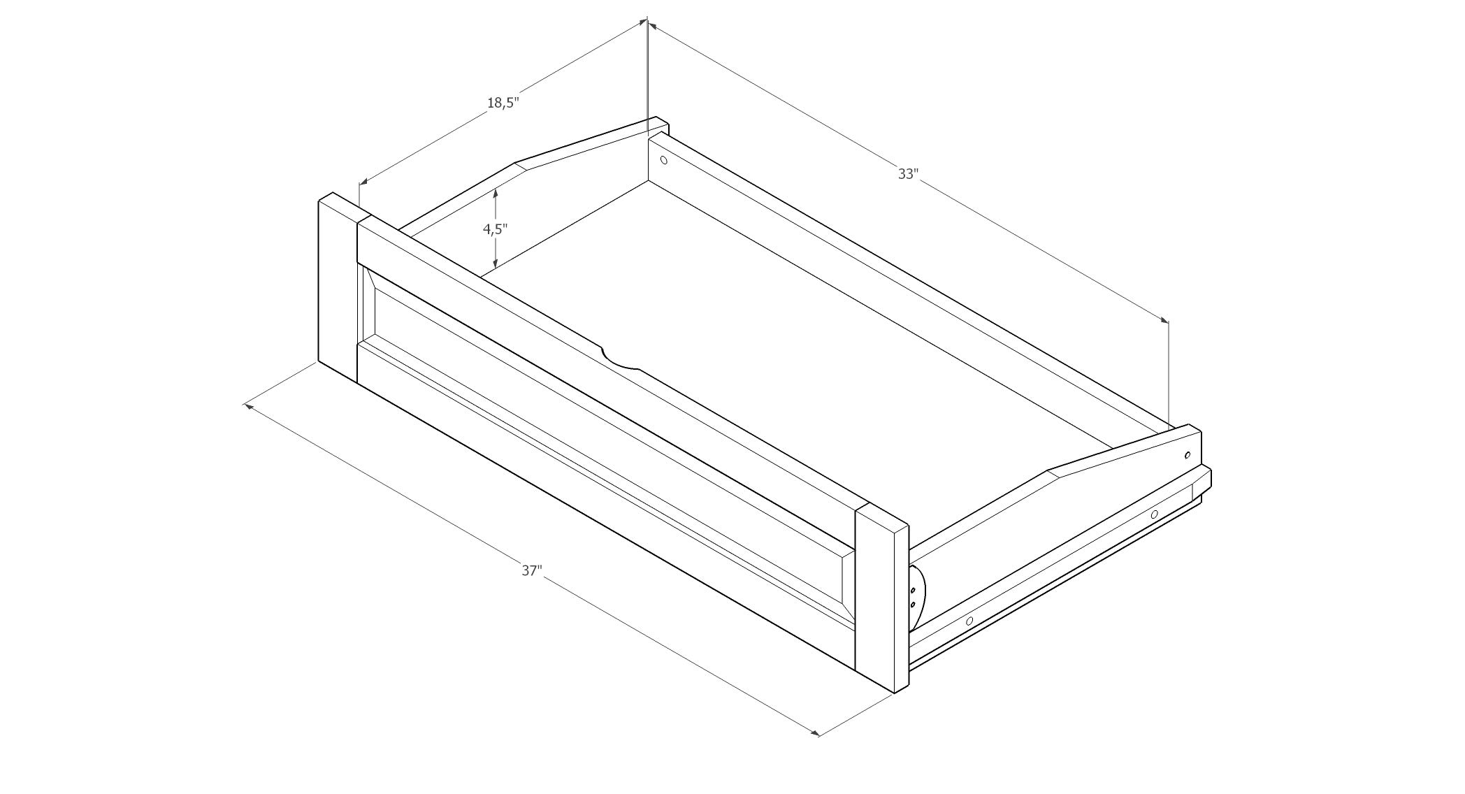 Kodiak Phoenix Full Size Futon Frame with Storage Drawers for Small Spaces