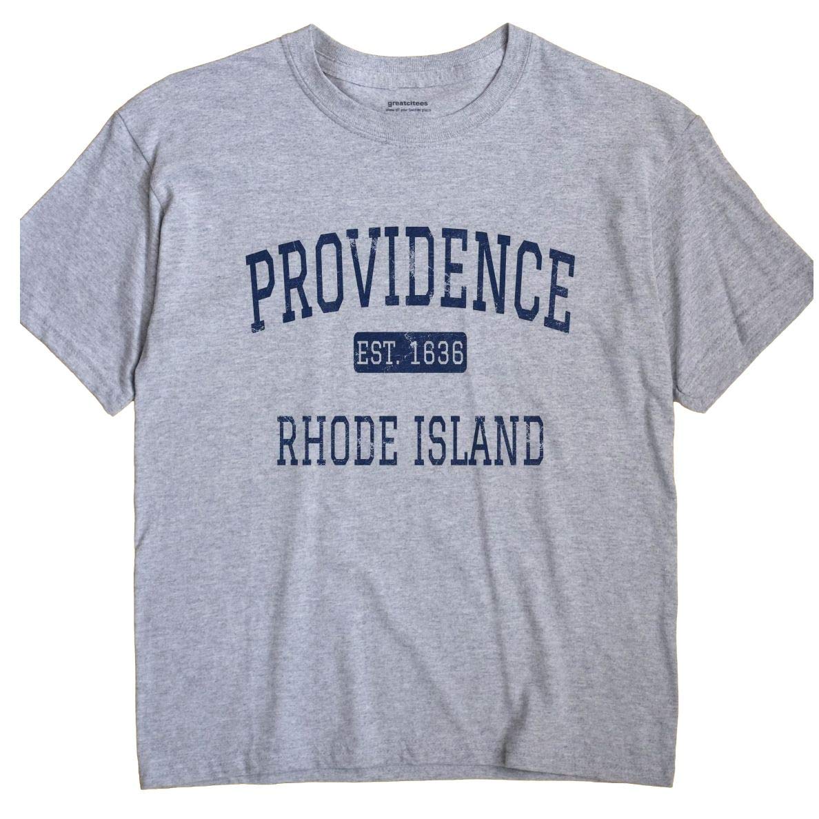 GreatCitees Providence Rhode Island T-Shirt - Vintage Style Cotton Tee for Men & Women | Perfect for Travel, Gifts & Casual Wear