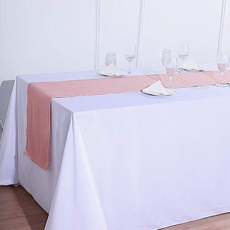 14x108 Burlap Table Runner for Weddings - Rustic Wedding Decor, Party Table Cover, Farmhouse Dining Decor - Perfect for Wedding Receptions, Bridal Showers & Rustic Events