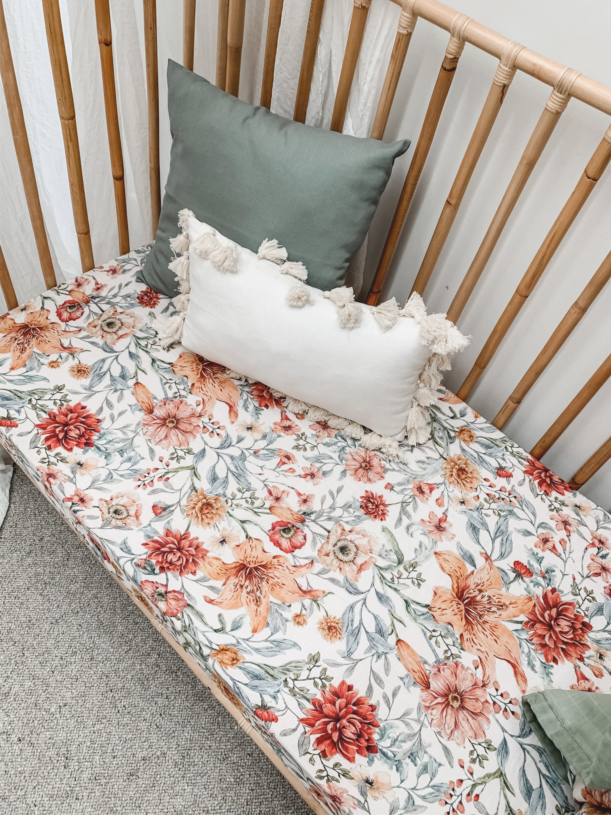Pop Ya Tot Organic Muslin Cot Sheet - Soft & Breathable Baby Crib Sheet for Newborns - Perfect for Nursery, Daycare & Travel - Le Piccadilly