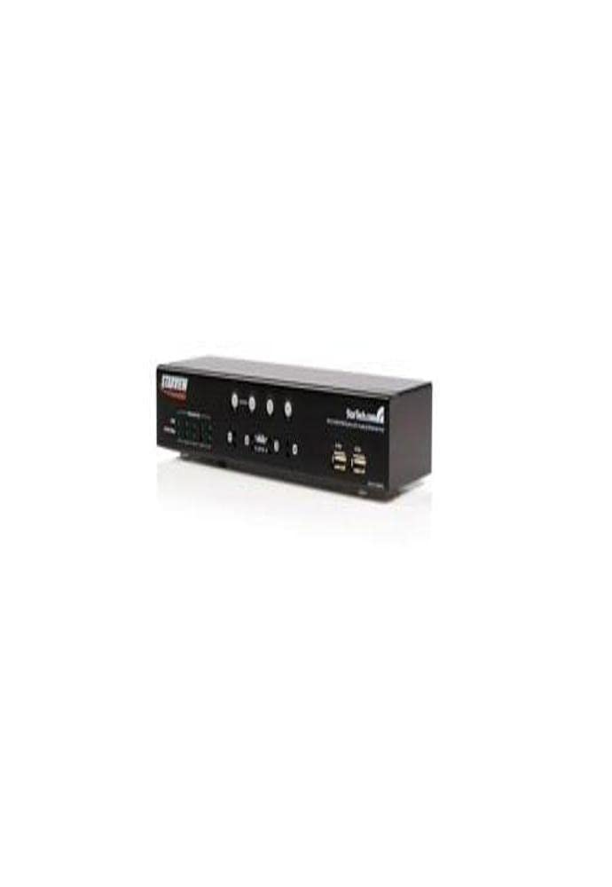 StarTech.com SV431USBAN 4-Port USB KVM Switch for PC & Mac - Black Wired Keyboard Video Mouse Switcher with USB 2.0 Support (Operating Temp 0-50°C) - Ideal for Home Office, Data Centers & Multi-Computer Workstations