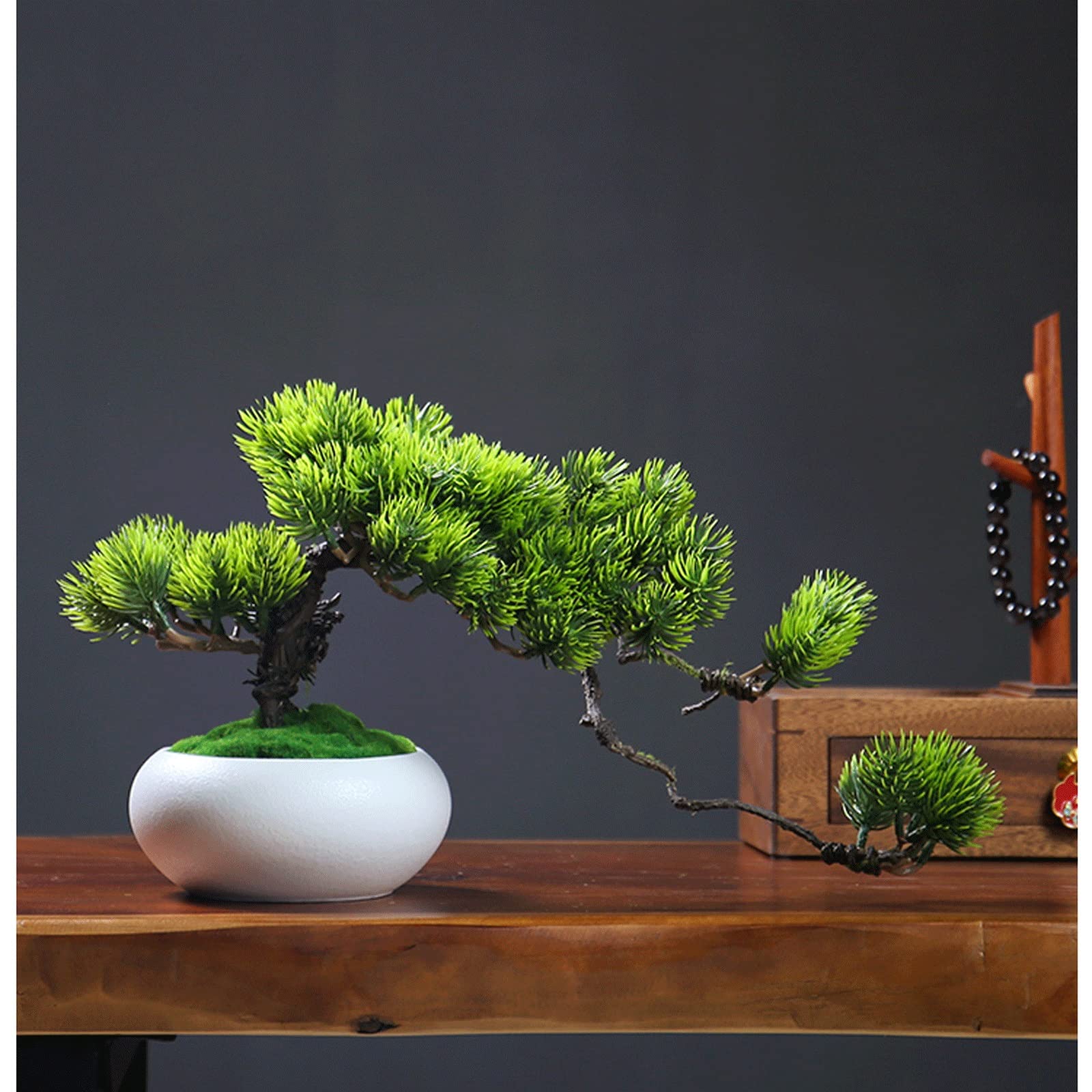 Artificial Bonsai Tree - Realistic Fake Potted Plant for Desk Decor | Small Indoor Bonsai for Home, Office, Bathroom | Perfect for Zen Decor, Gift Ideas & Workspace Aesthetics