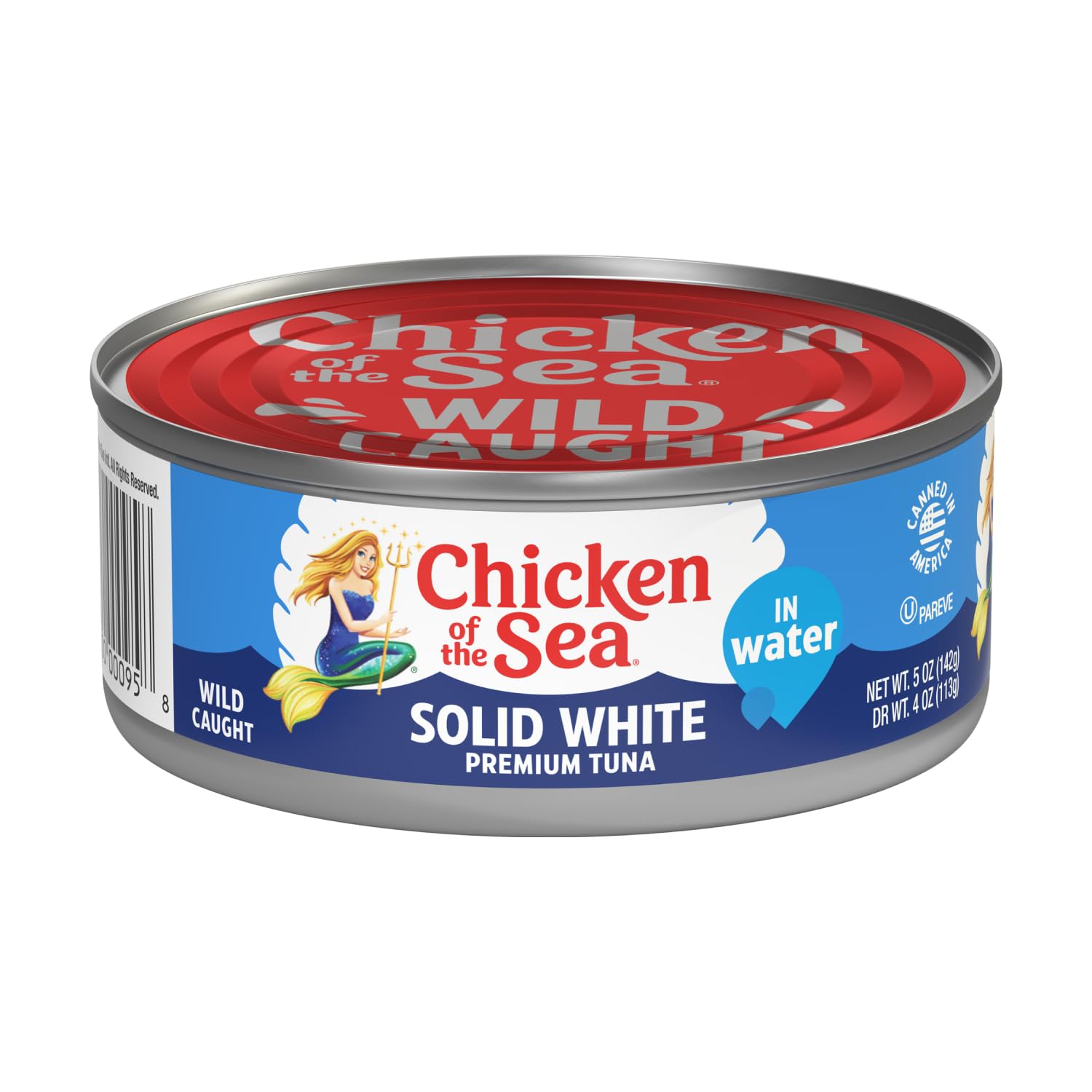 Premium Wild Caught Albacore Tuna in Water - Chicken of the Sea Solid White Tuna, 5 oz Can (Pack of 1) - Perfect for Salads, Sandwiches & Healthy Meals