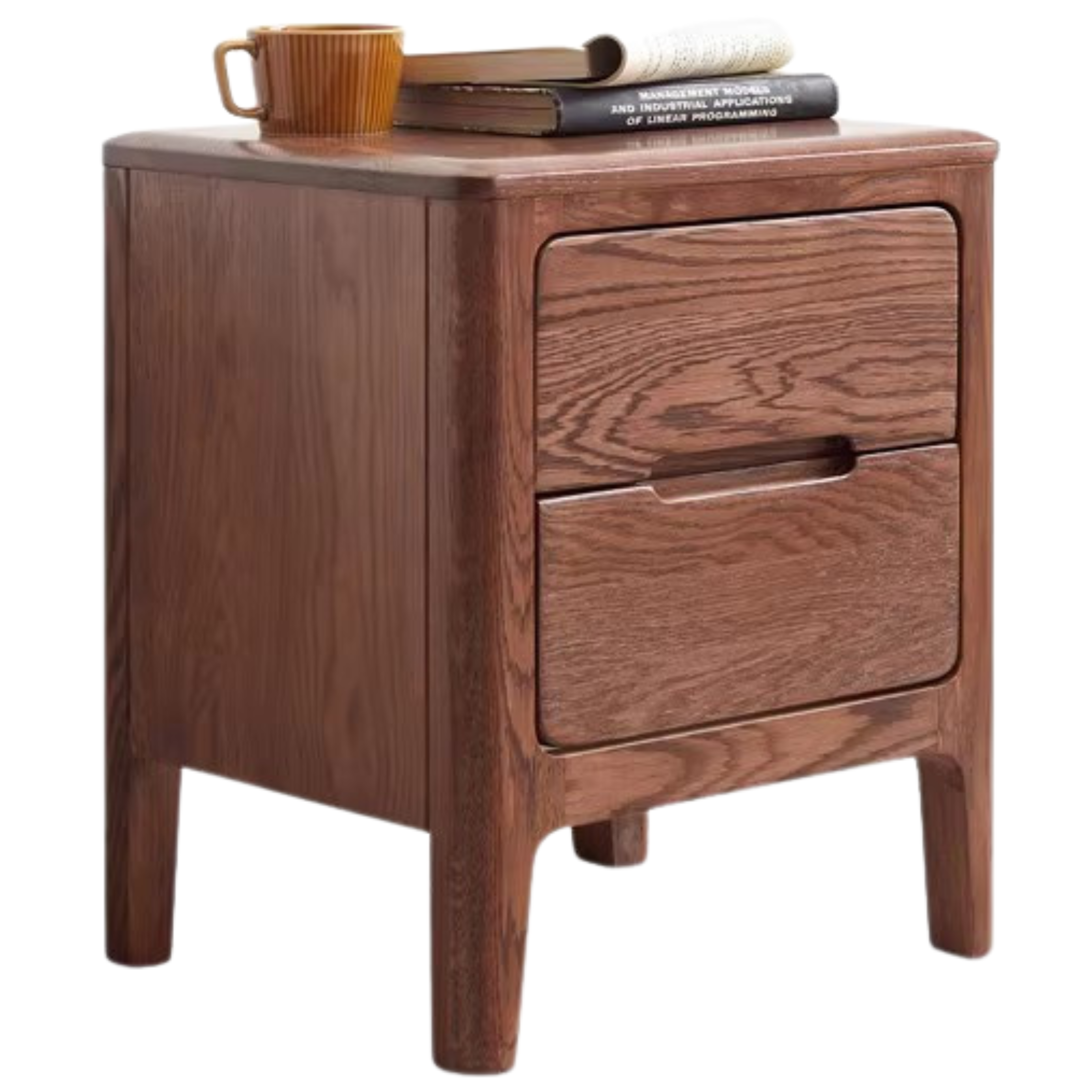 Solid Oak Wood Nightstand - Sturdy Bedside Table with Drawer for Bedroom, Living Room, or Guest Room - Perfect for Storage and Decor