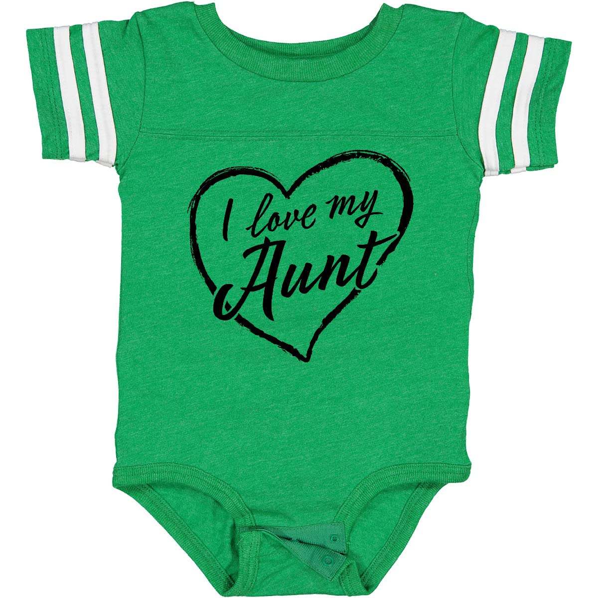 Inktastic I Love My Aunt Black Chalk Heart Baby Bodysuit - Cute Outfit for Infants, Toddler Gift Idea, Family Matching Apparel, Baby Shower Present