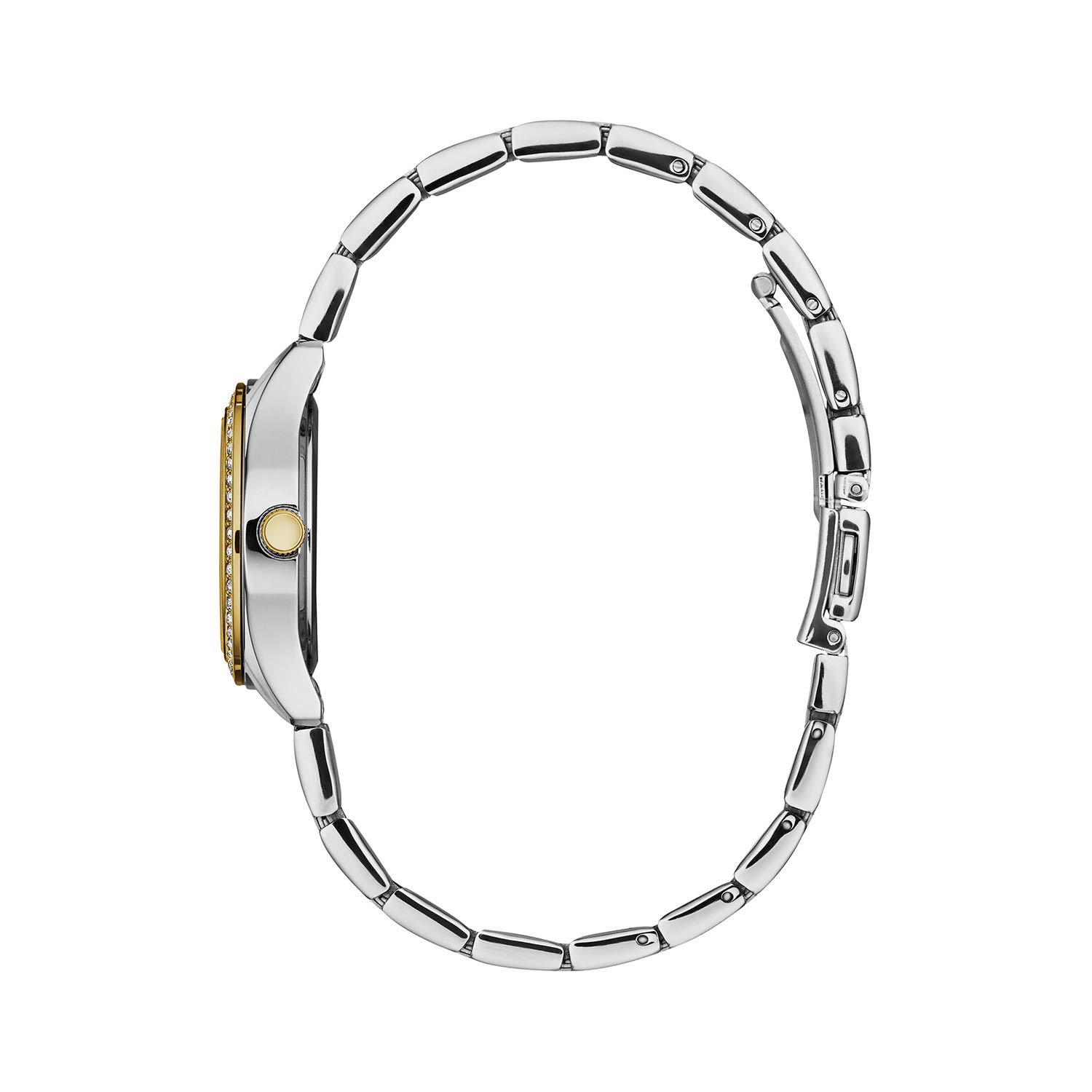 Bulova Caravelle Ladies' Petite Sport Watch with Date - 3-Hand Movement, Crystal Accents & Arabic Markers - 28mm Silver-Tone Stainless Steel - Perfect for Work, Gym & Everyday Wear
