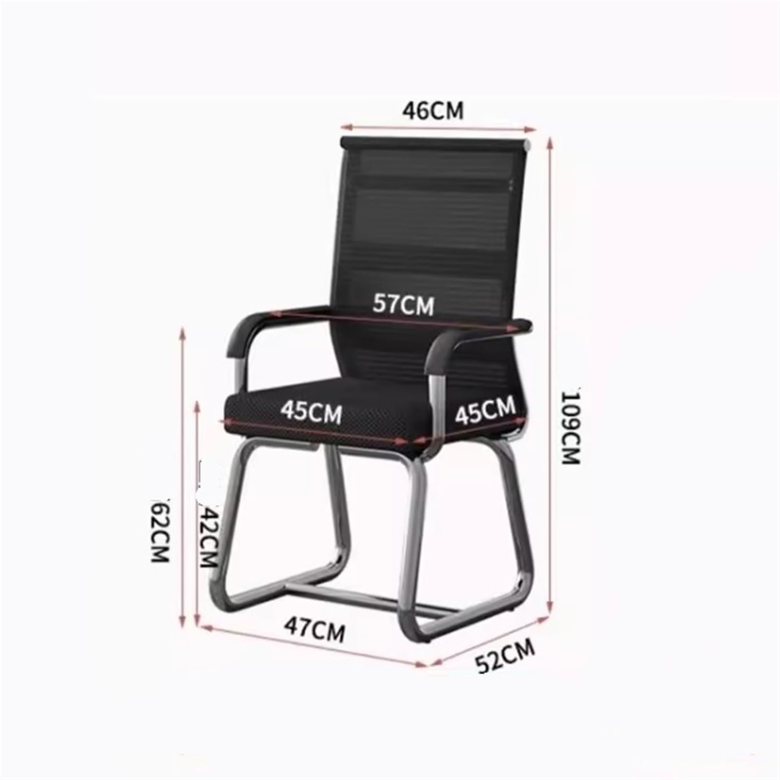 Ergonomic Office Chair with High Back & Breathable Mesh - Adjustable Height, Lumbar Support & Armrests - Perfect for Home Office, Gaming & Workspace Comfort
