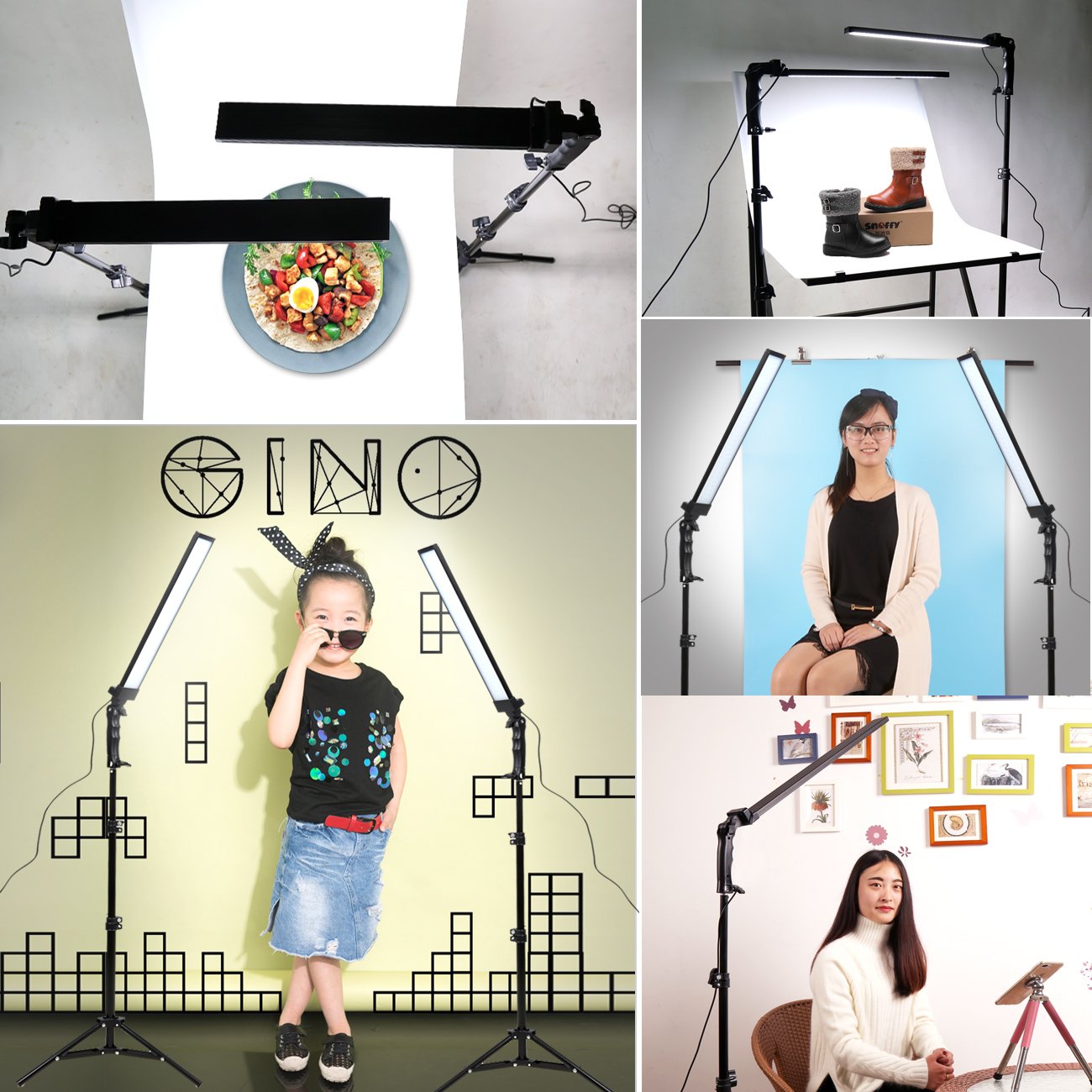 180 LED Photography Lighting Kit with Adjustable Brightness & Light Stand - Studio Video Fill Light for YouTube, TikTok, Product Photography & Live Streaming